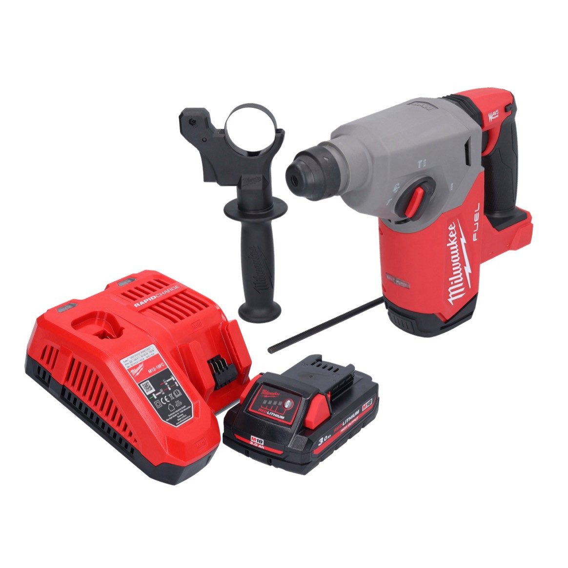 Milwaukee Akku-Bohrhammer M18 FH-301 Akku Bohrhammer 18 V 2,5 J SDS plus Brushless + 1x Akku