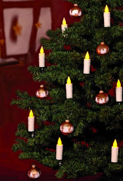 Versand-Richter LED-Lichterkette LED Weihnachts-Kerzen Basis-Set, kabellos + Fernbedienung
