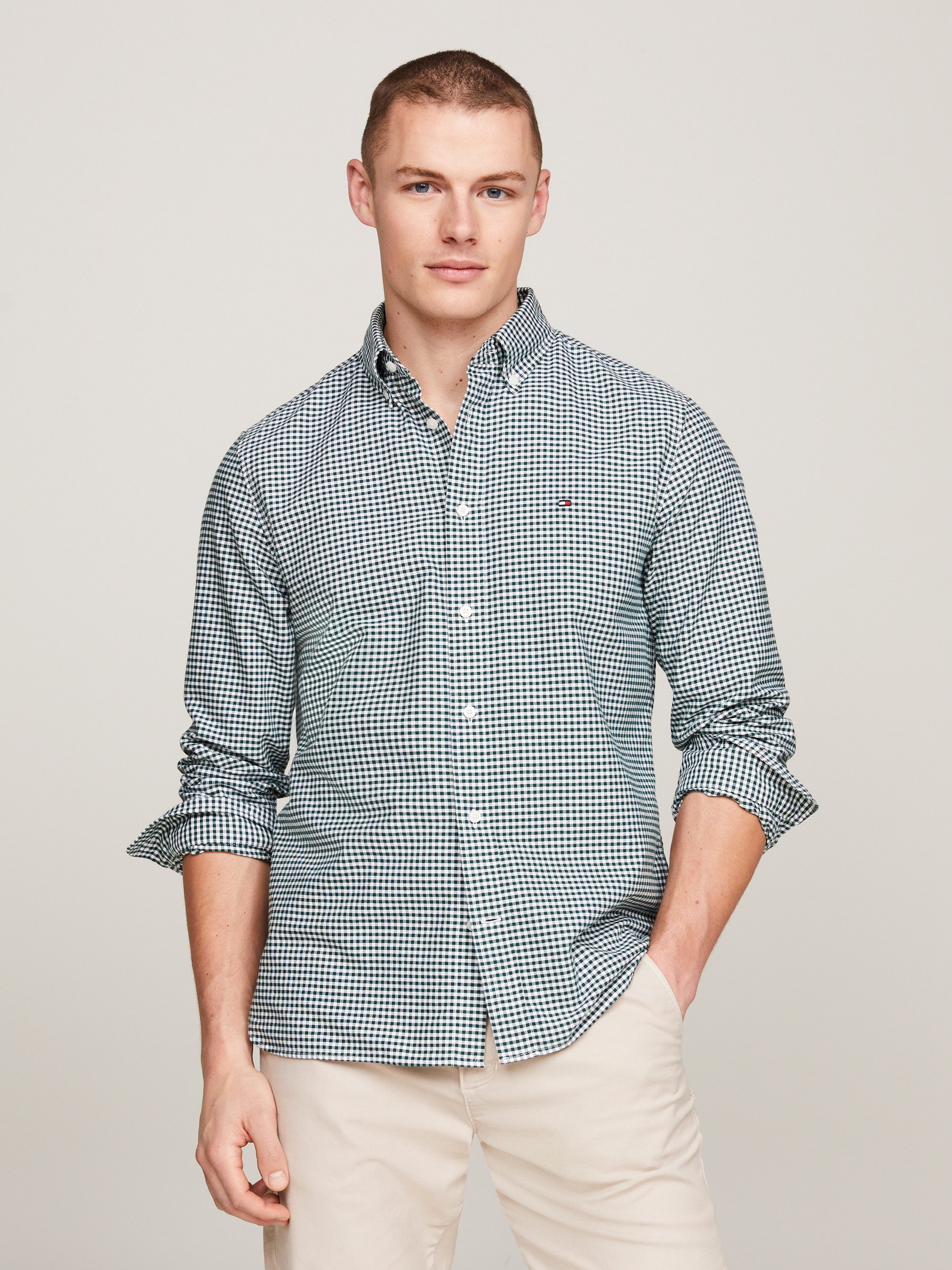 Tommy Hilfiger Langarmhemd HERITAGE OXFORD GINGHAM günstig online kaufen