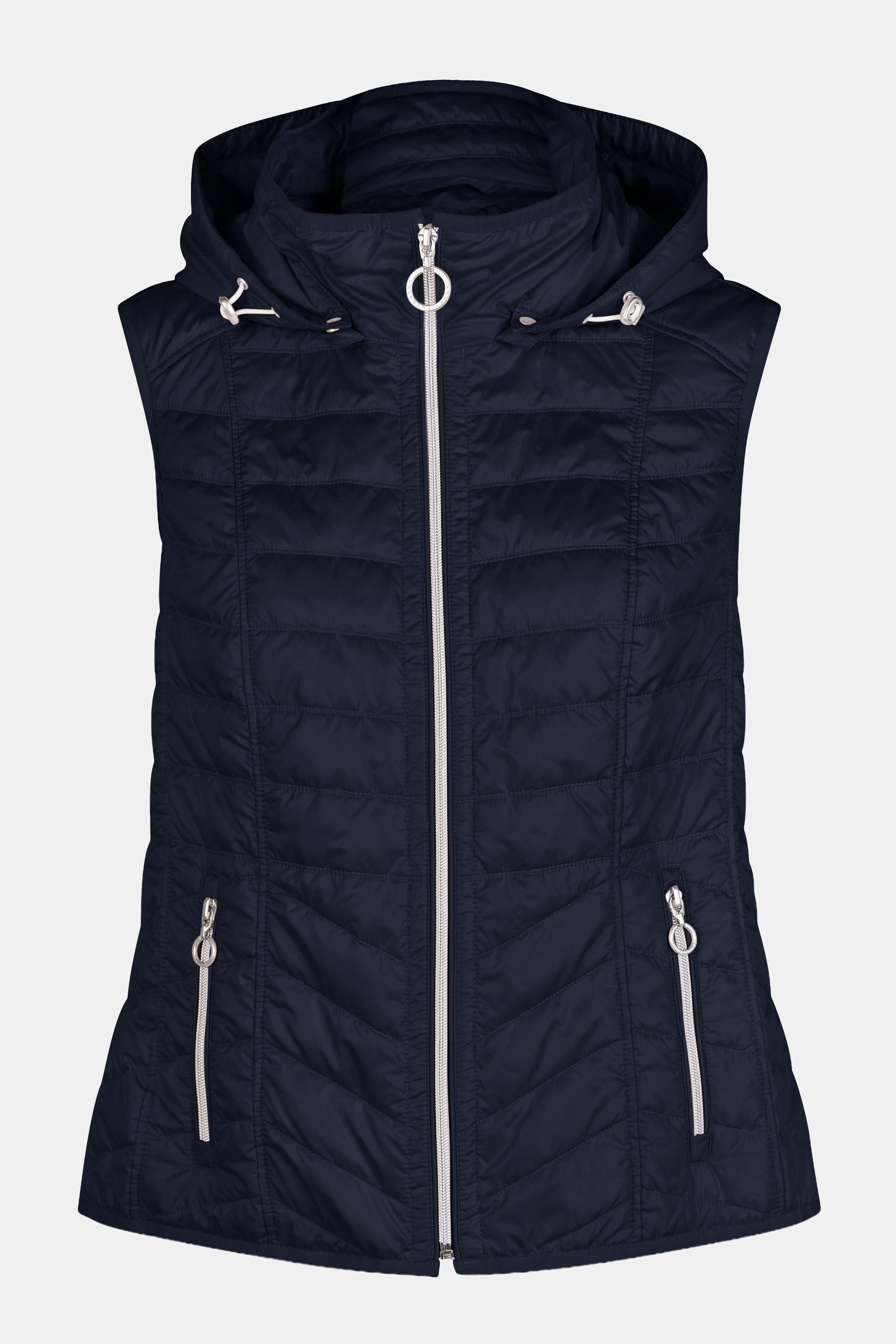 Barbara Lebek Steppweste moderne Steppweste oder Gilet für Damen mit Kapuze günstig online kaufen