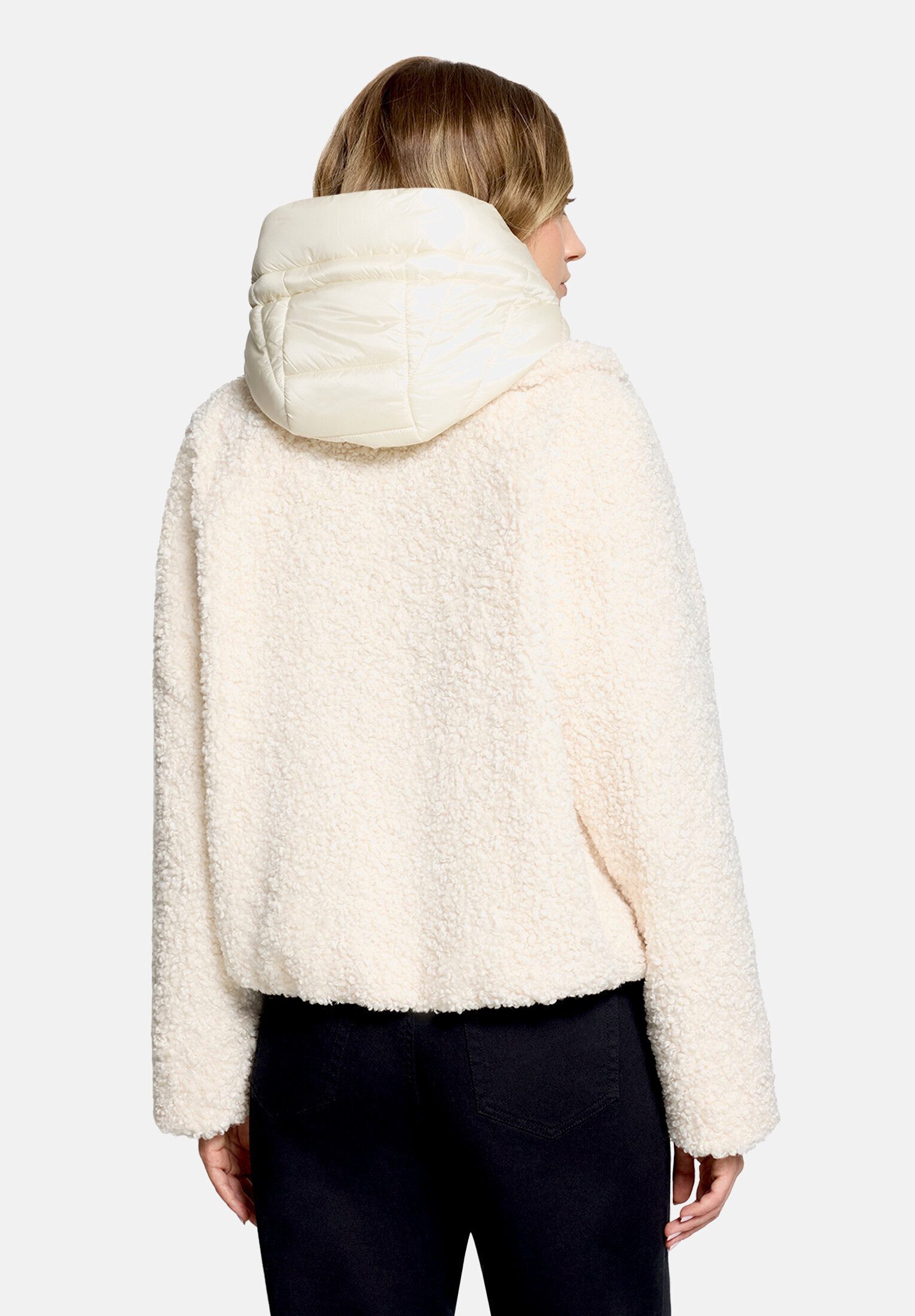 Amber & June Plüschjacke Damen mit abnehmbarem Westenteil