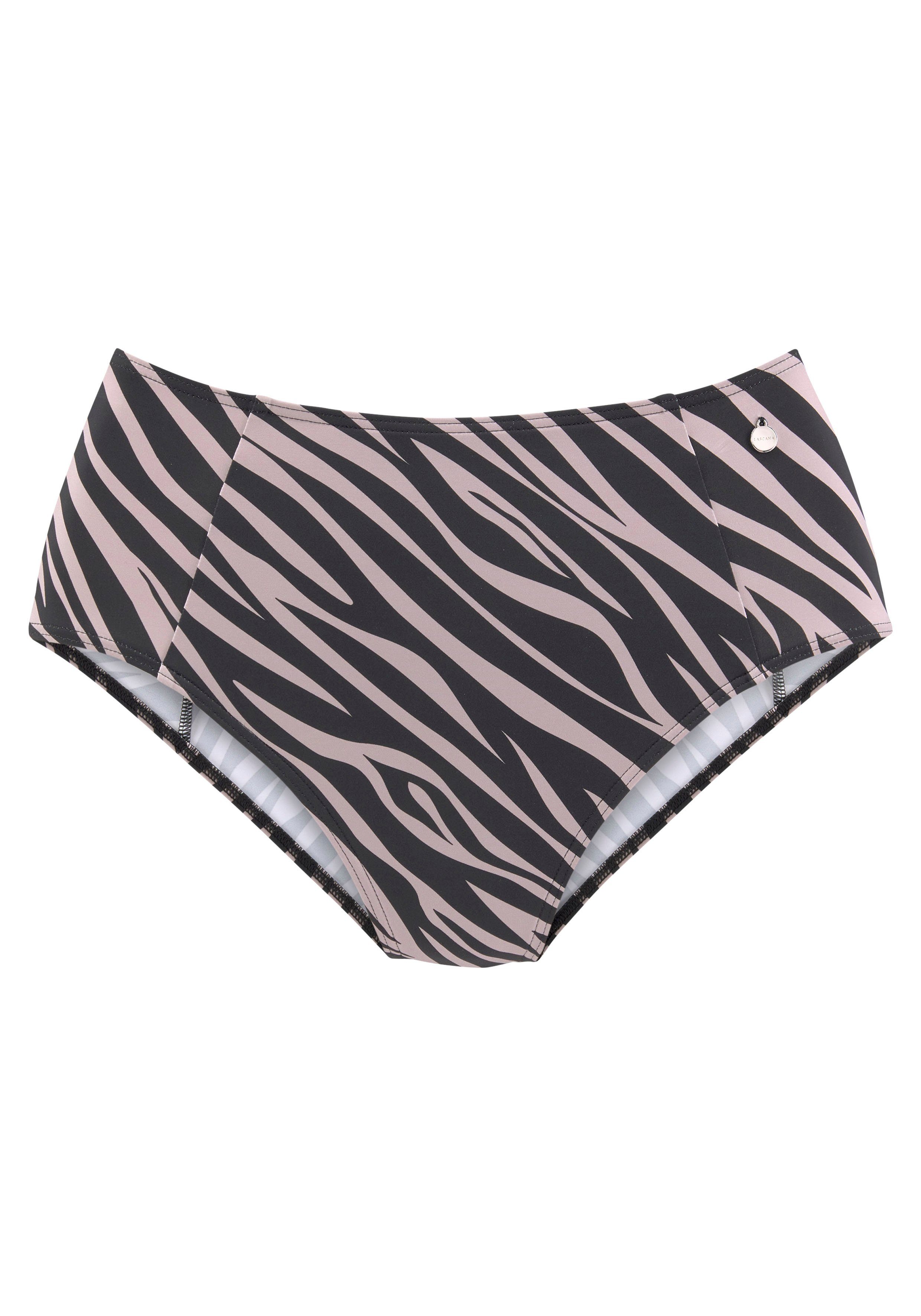 LASCANA Highwaist-Bikini-Hose Kaa im Animal-Design günstig online kaufen