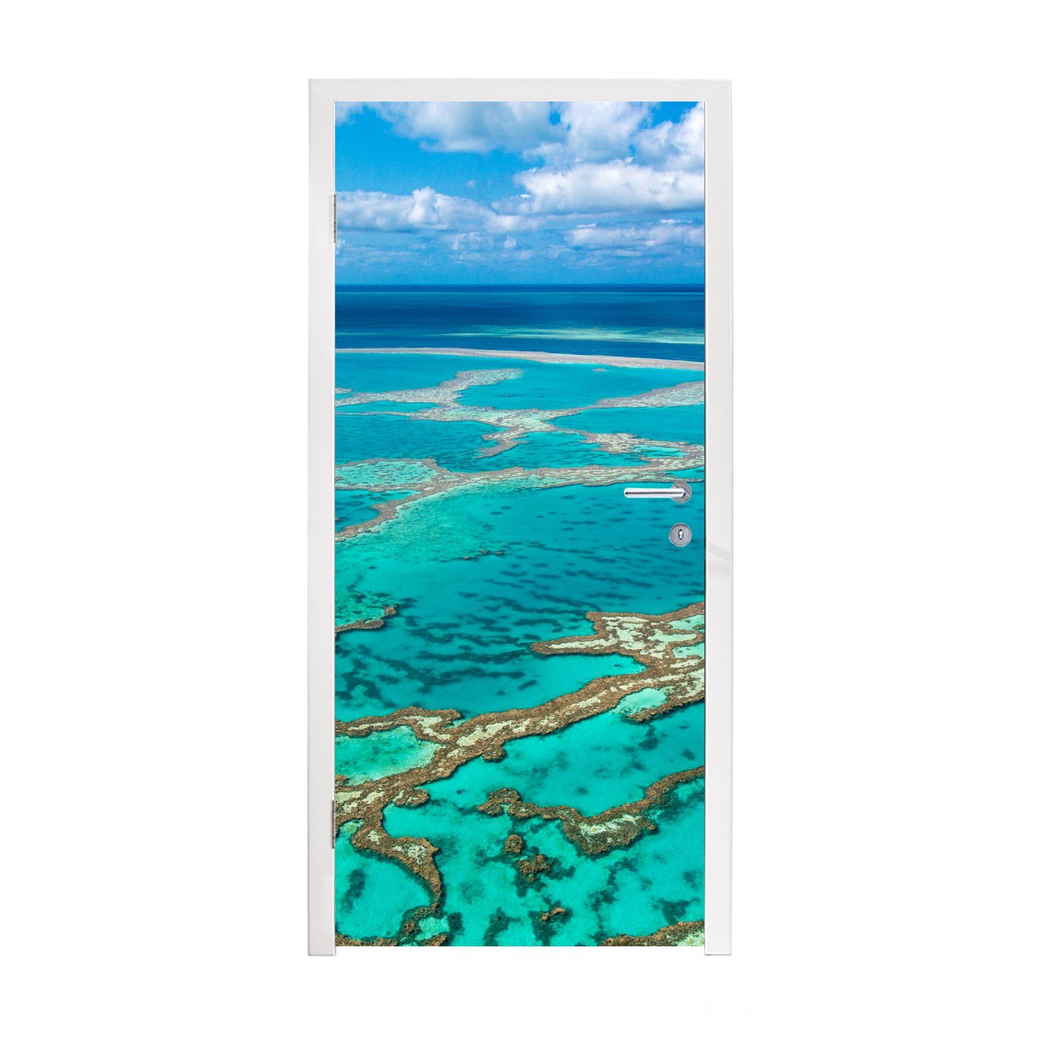 Türtapete Tür, 75x205 Fototapete Fotodruck St), für bedruckt, (1 cm Great Barrier Türaufkleber, Matt, Reef, MuchoWow