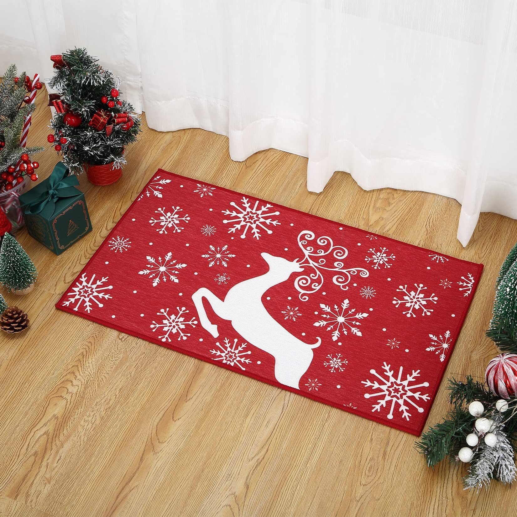 GarveeMore Fußmatte Weihnachts Fußmatte Haustürmatte,rutschfest Waschbar,Gu günstig online kaufen