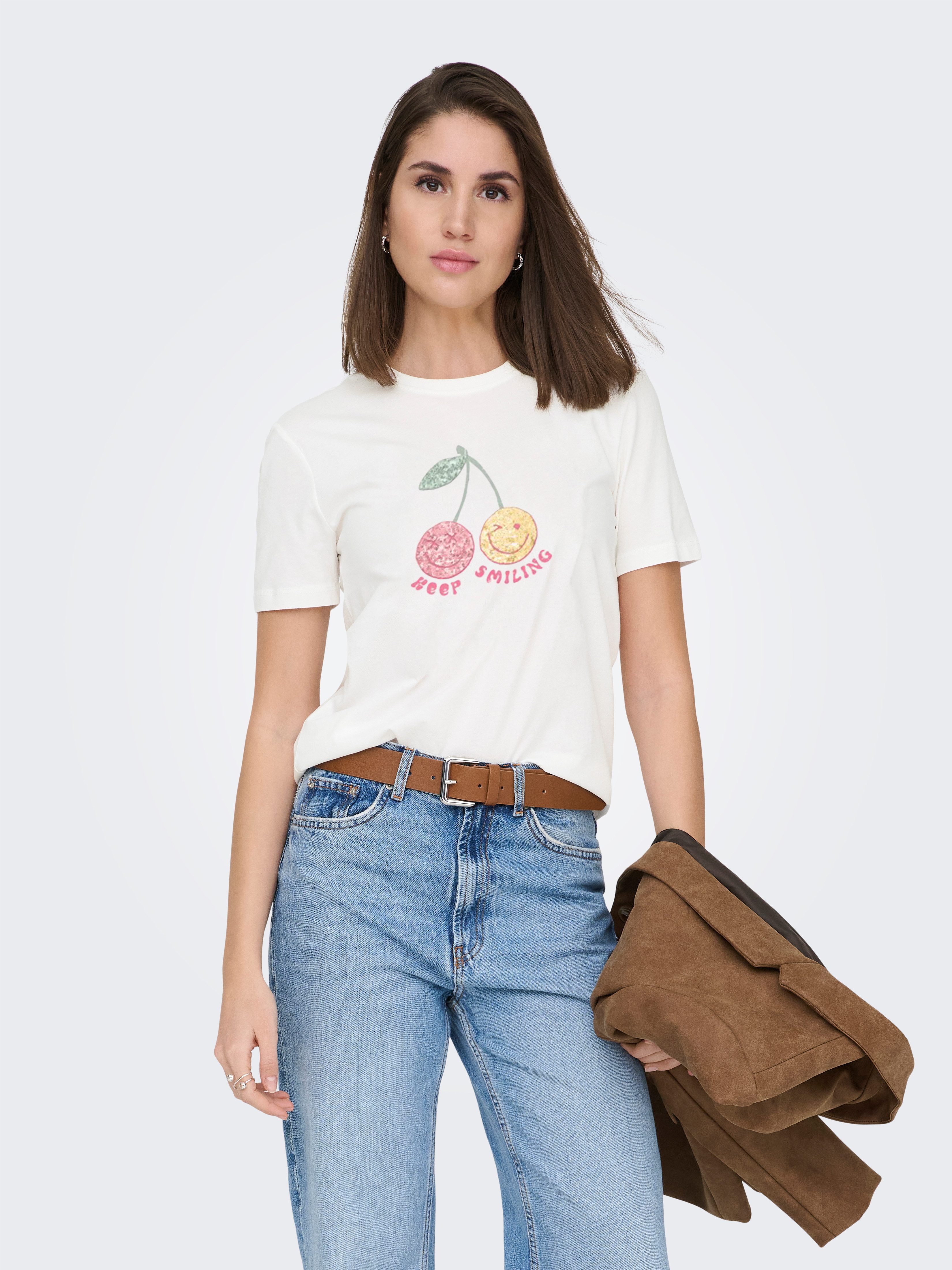 ONLY Kurzarmshirt ONLKITA S/S TEE JRS NOOS Baumwolle, regular fit günstig online kaufen