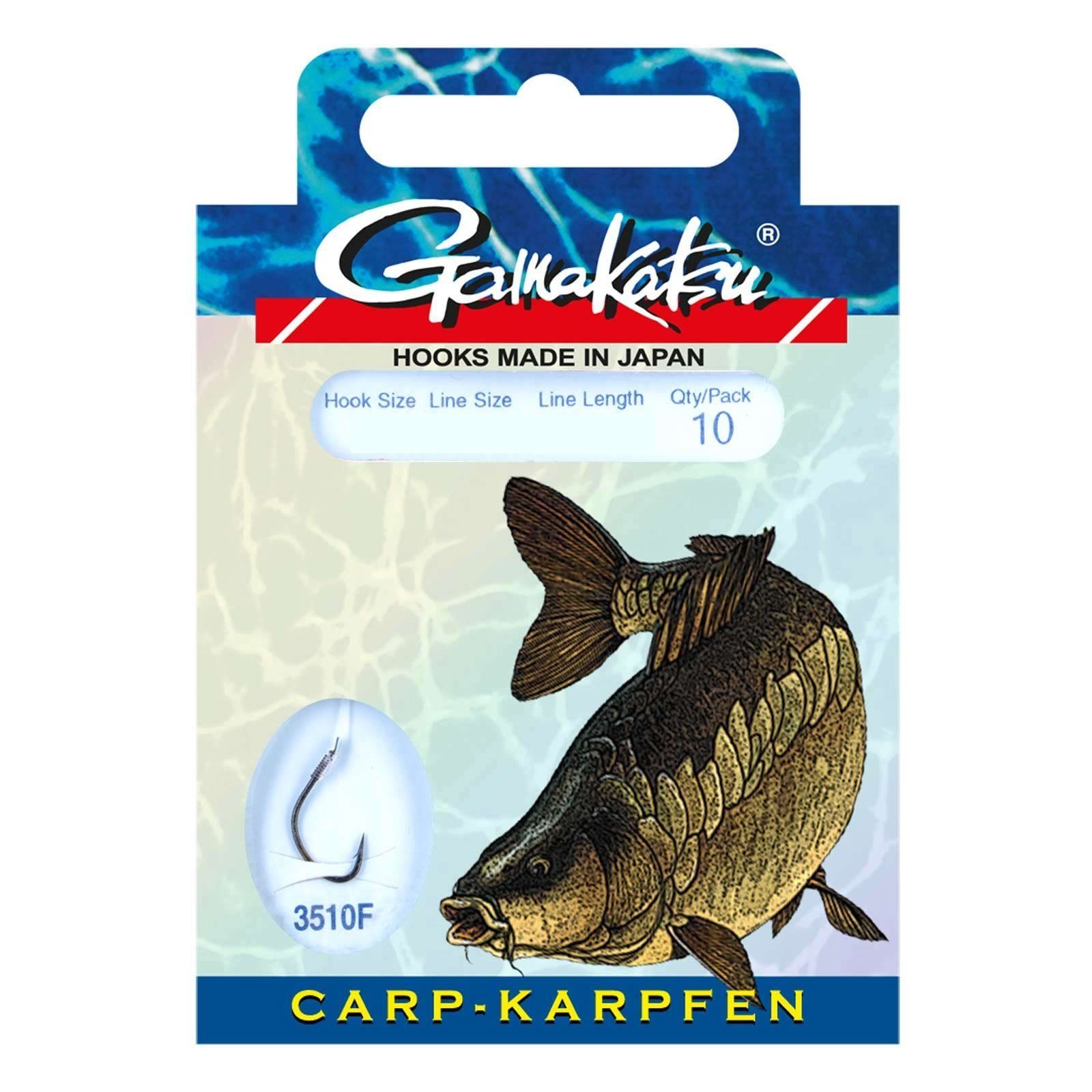Gamakatsu Karpfenhaken, Gamakatsu Karpfen 3510F Gr.6 60cm Vorfachhaken
