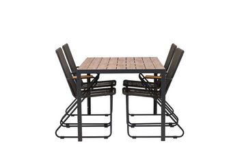 ebuy24 Garten-Essgruppe Break Gartenset Tisch 90x150cm natur, 4 Stühle Boi