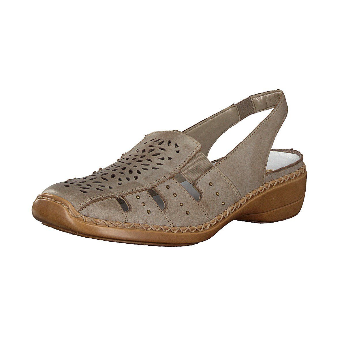 Rieker Rieker Slipper taupe Slipper Damen