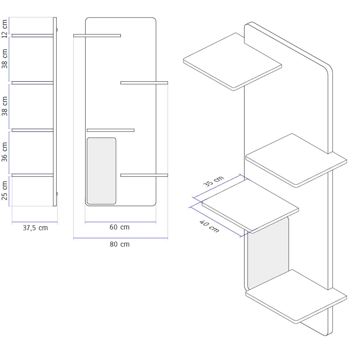 Stylecats Kratzbaum Kratzwand Relex 4 Liegeflächen