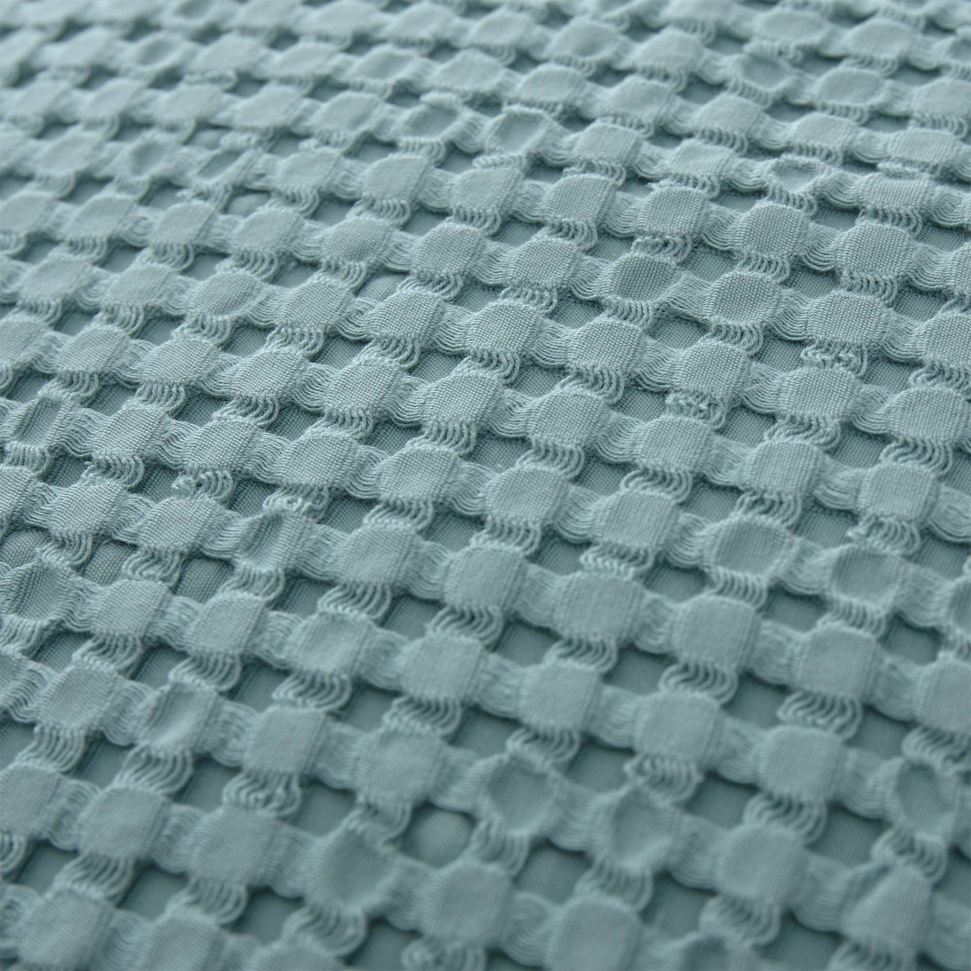 Hergestellt Baumwolle mit Grüngrau EU Veiros, 100% aus der in Plaid Überwurf Urbanara, Waffelstruktur, Tagesdecke