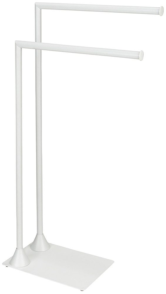 WENKO Handtuchständer Modell Hella, aus Stahl mit 2 Stangen, für Handtücher und Kleidung