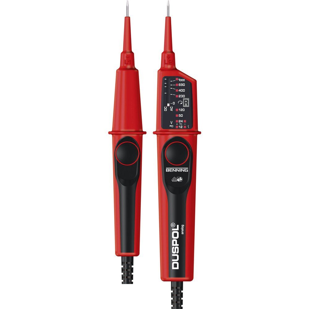Benning Spannungsprüfer Benning DUSPOL analog Zweipoliger Spannungsprüfer CAT III 1000 V, CAT, (DUSPOL analog)