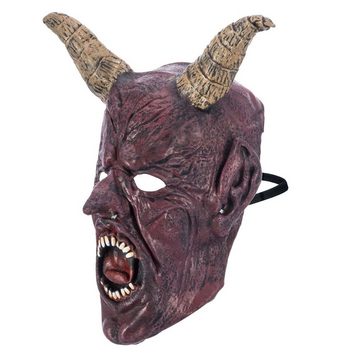 Goods+Gadgets Teufel-Kostüm Teufel Maske aus Latex, Halloween Party Kostüm Verkleidung