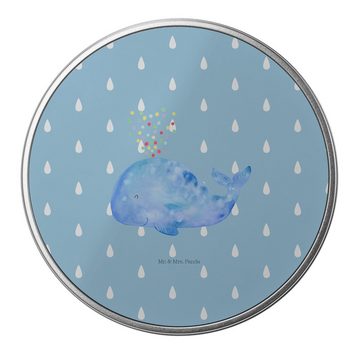 Mr. & Mrs. Panda Aufbewahrungsdose Wal Konfetti - Blau Pastell - Geschenk, Keksdose, Vorratsdose, Motiva (1 St), Einzigartiges Design
