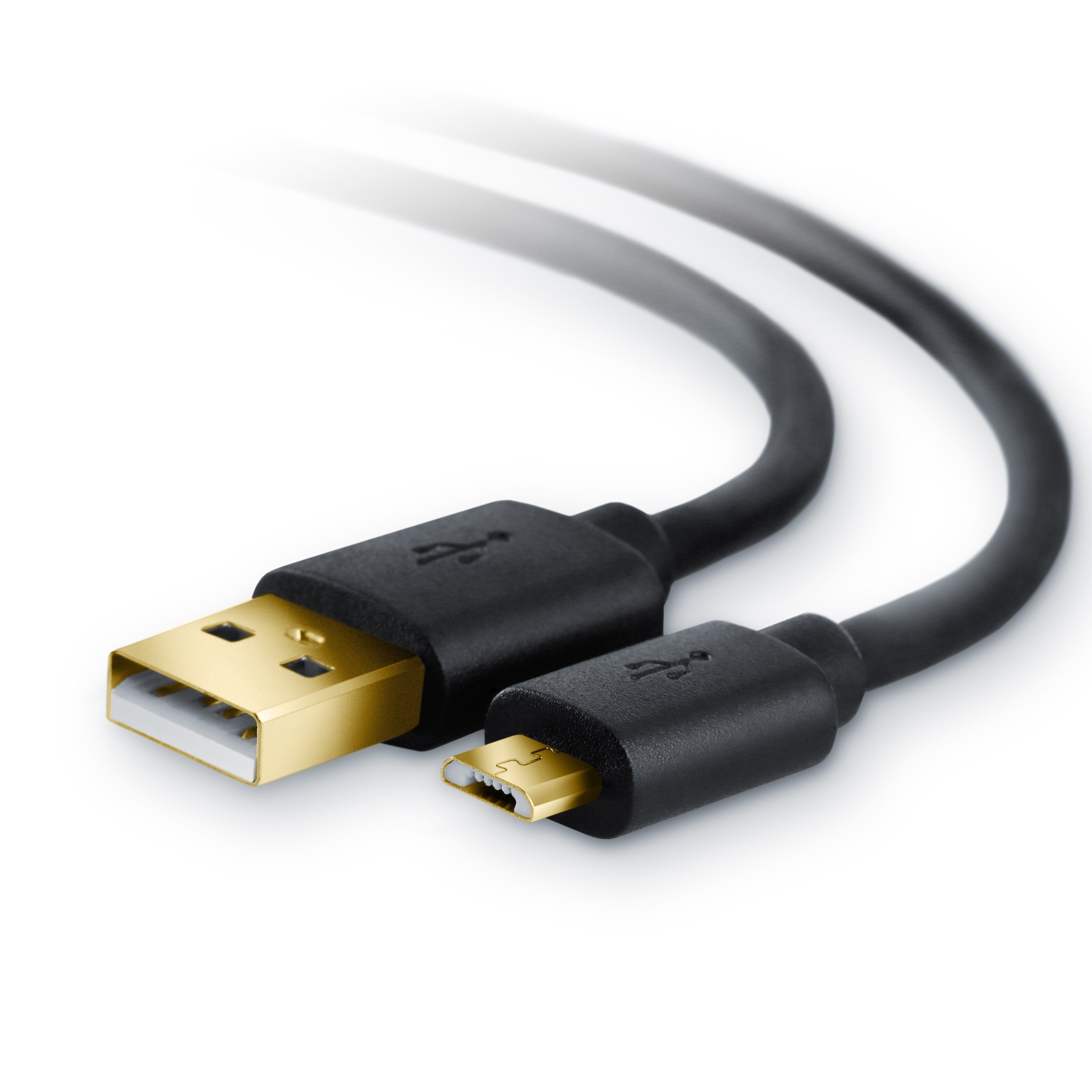 CSL USB-Kabel, 2.0, Micro-USB, USB Typ A (15 cm), High Speed MicroUSB Ladedakel & Datenkabel - 0,15m
