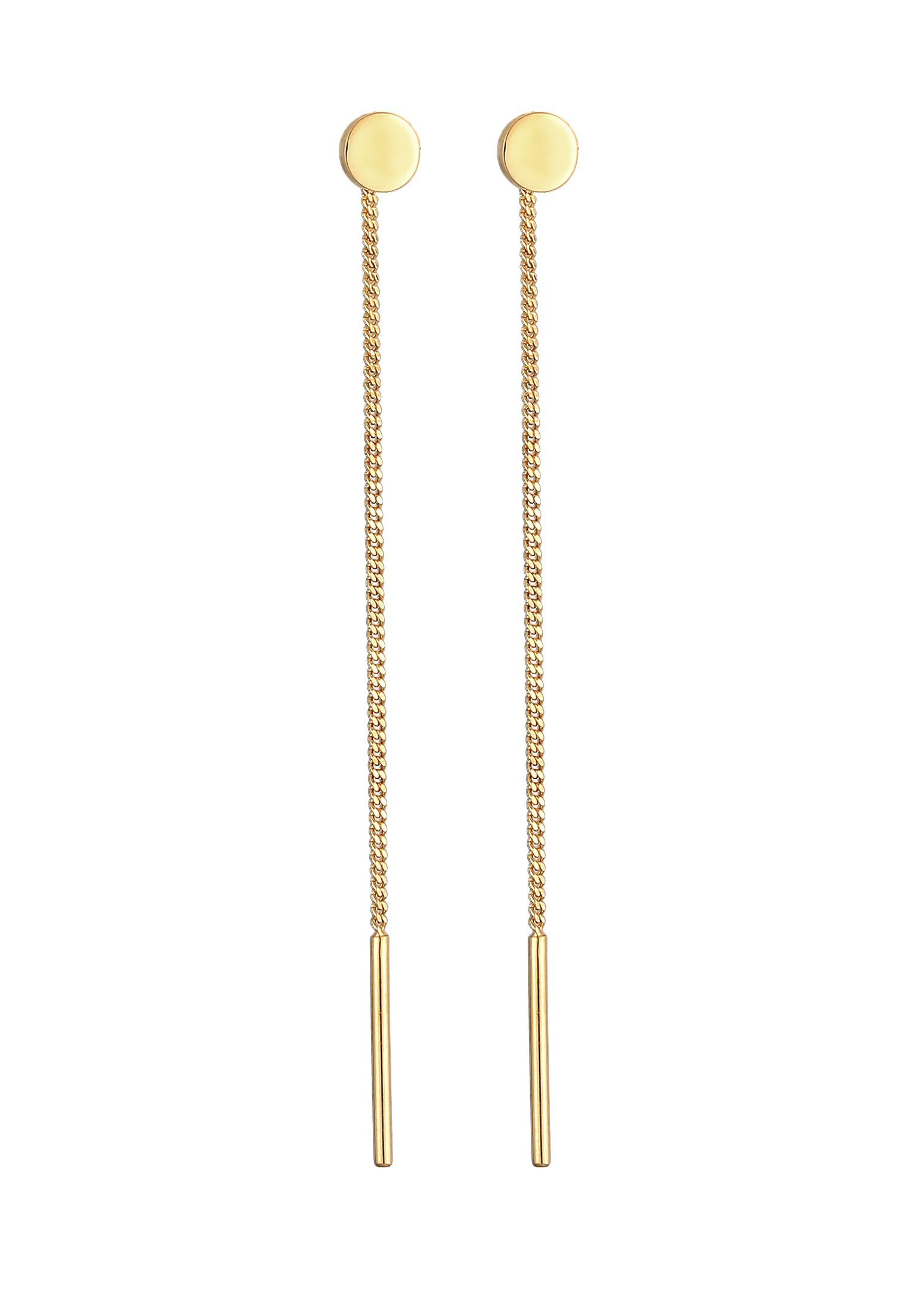 Elli Paar Ohrhänger Plättchen Minimal Basic Durchziehen 925 Silber günstig online kaufen