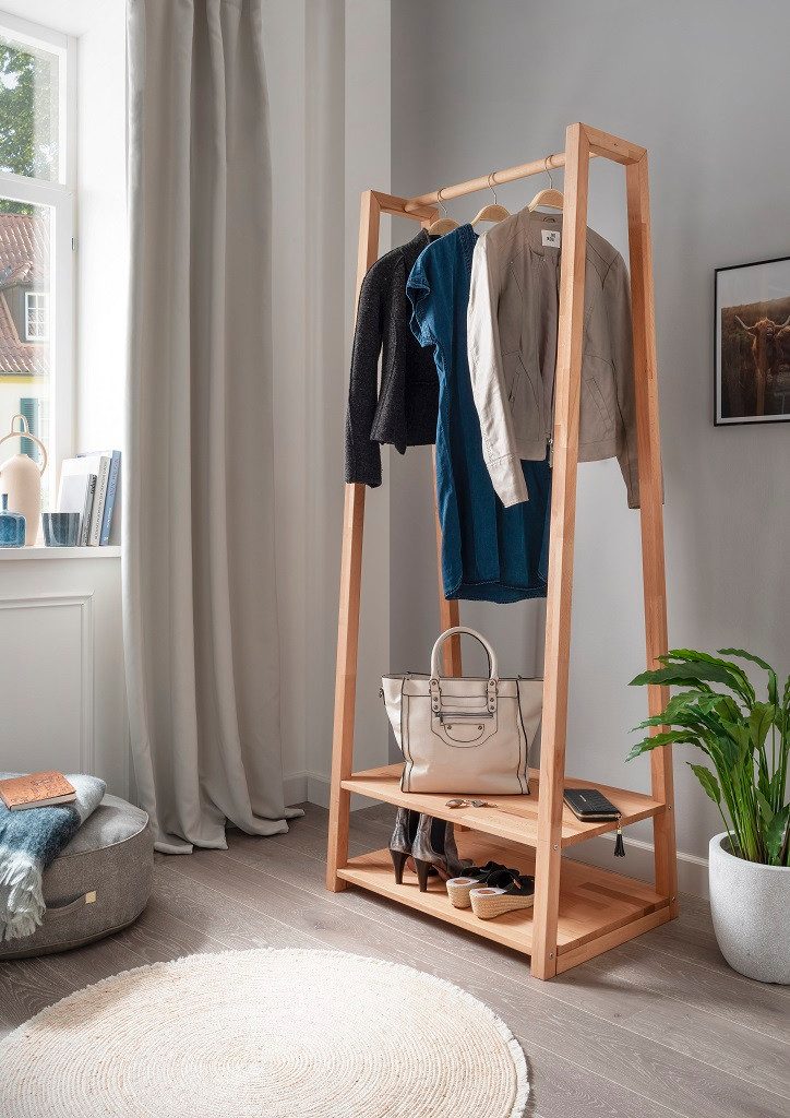 Main Möbel Garderoben-Set Garderobe 85x190cm 'Graz' Kernbuche geölt