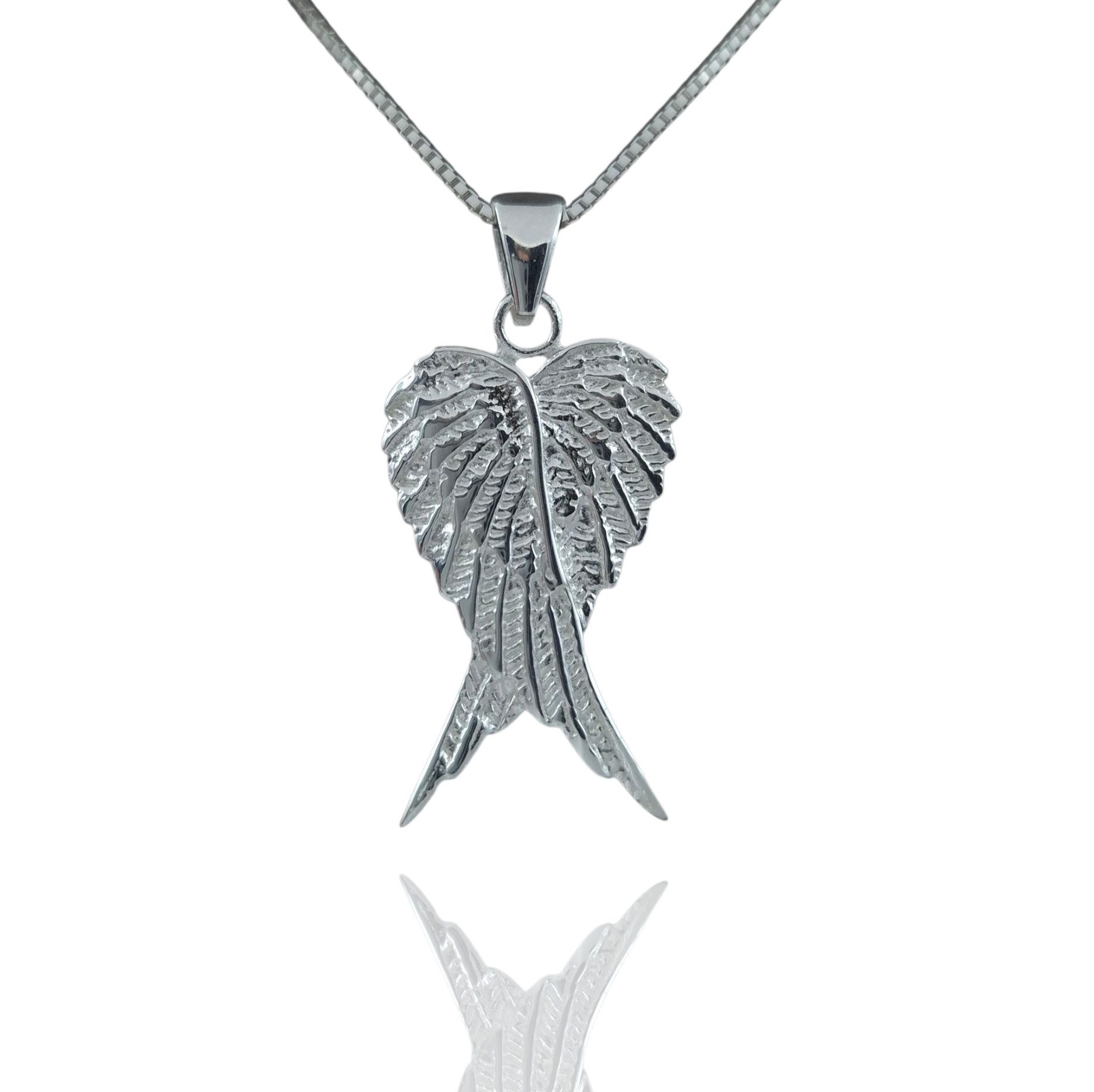 Kette mit Anhänger Engel Flügel Glücksbringer Schutzengel Engelsflügel 925 Silber