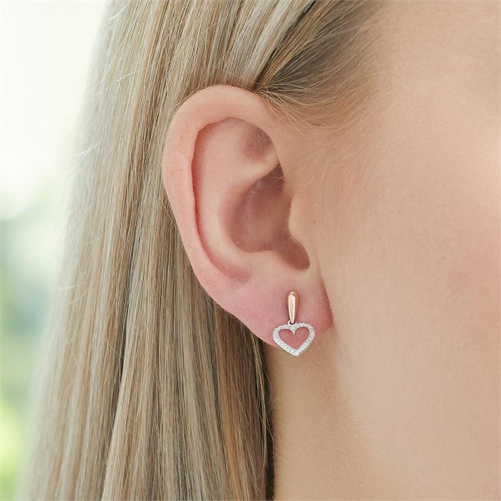 Unique Paar Ohrstecker Herz Ohrstecker 1...