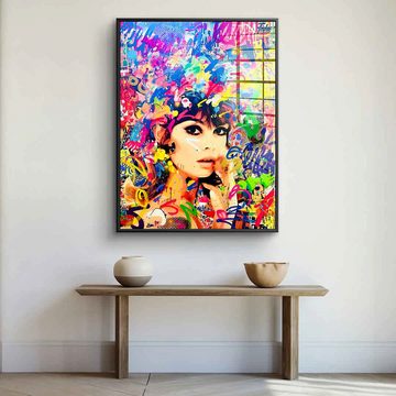 DOTCOMCANVAS® Acrylglasbild FLOWER POWER - Acrylglas, Acrylglasbild FLOWER POWER Pop Art hochkant Portrait