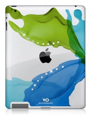 White Diamonds Tablet-Hülle Cover mit SWAROVSKI Elements Hülle Case, Tasche passend für Apple iPad 4 3 2 4G 3G 2G mit Swarovski Steinen