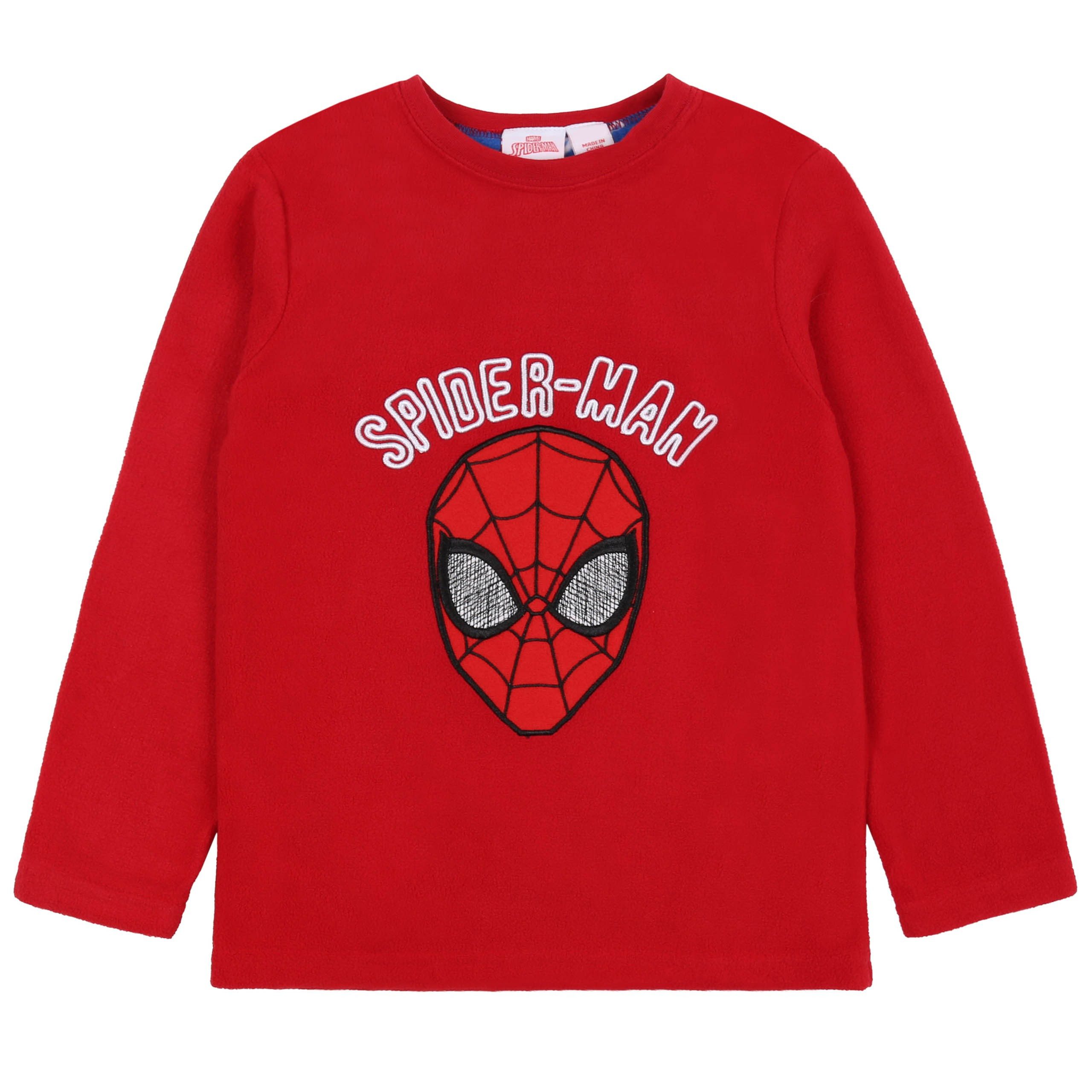 MARVEL Pyjama MARVEL Spider-Man Pyjama/Schlafanzug für Jungen, rot-blau 5-6 Jahre