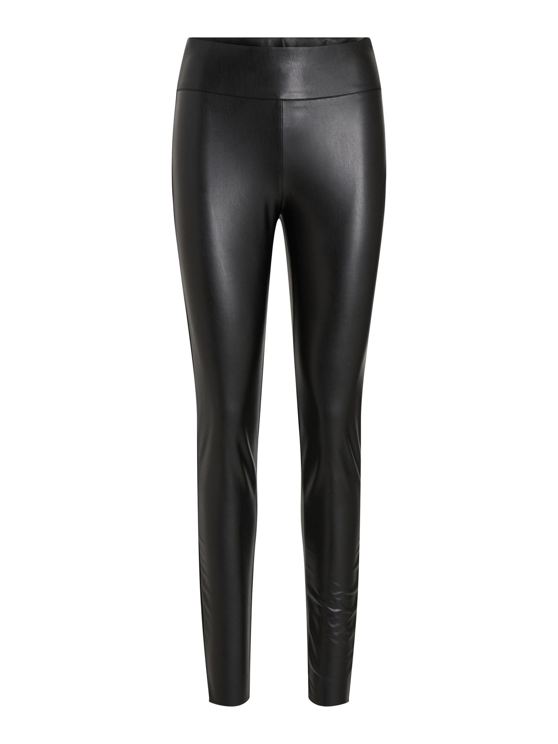 Vila Lederimitathose VIBARB COATED HW LEGGING - NOOS