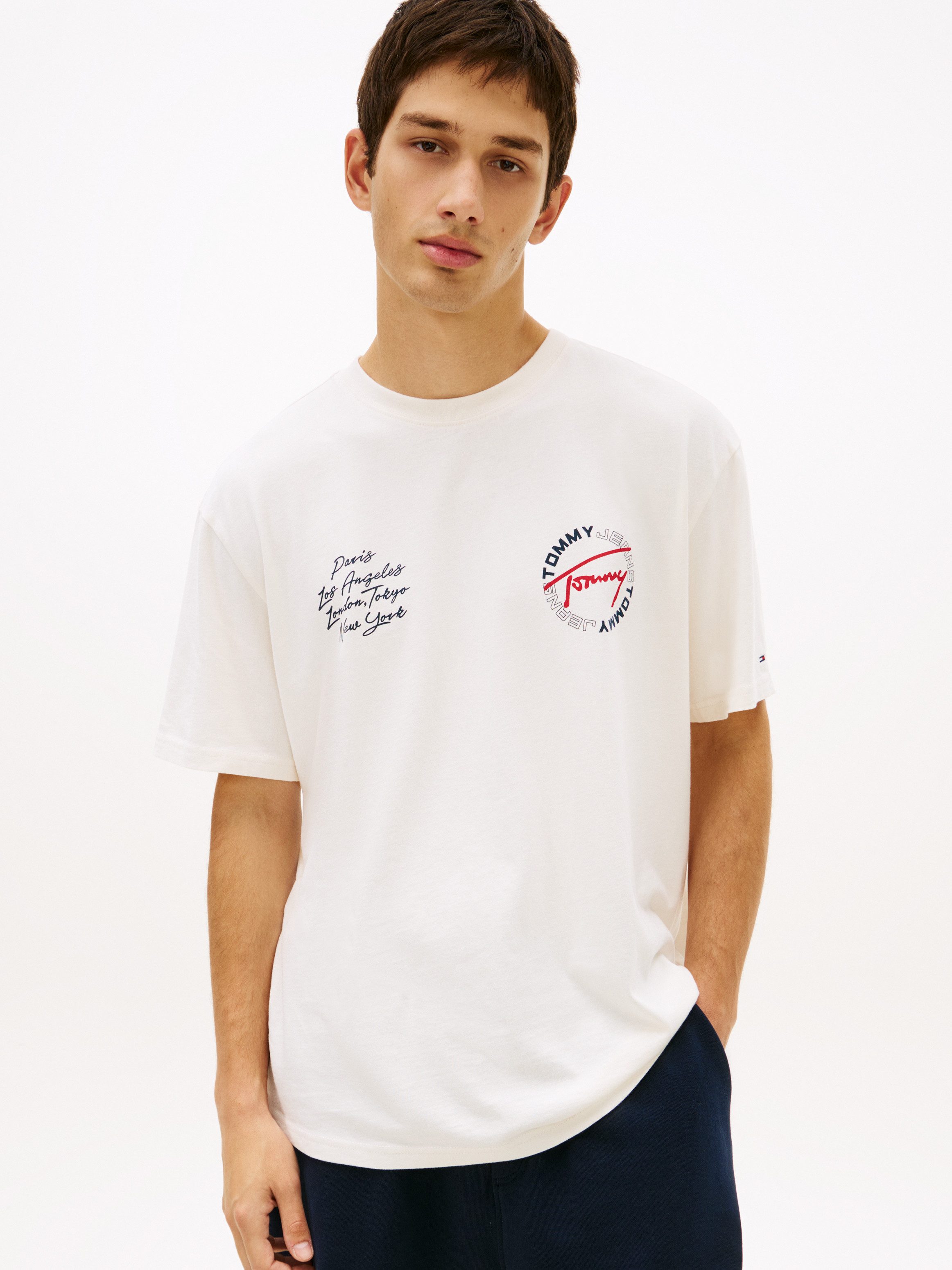 Tommy Jeans T-Shirt TJM RELAXED SIGN CIRCLE mit Markenprint günstig online kaufen