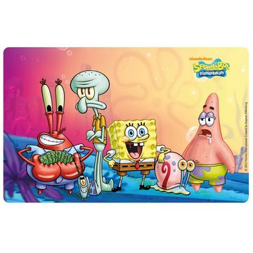 United Labels® Lunchbox Spongebob Schwammkopf Brotdose mit Trennwand - Alle Freunde Blau, Kunststoff (PP)