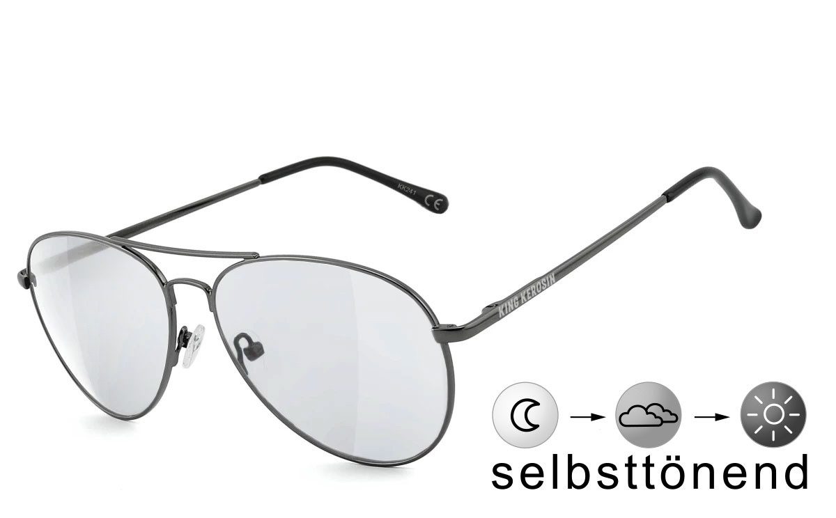 KingKerosin Sonnenbrille KK241 schnell selbsttönende Gläser