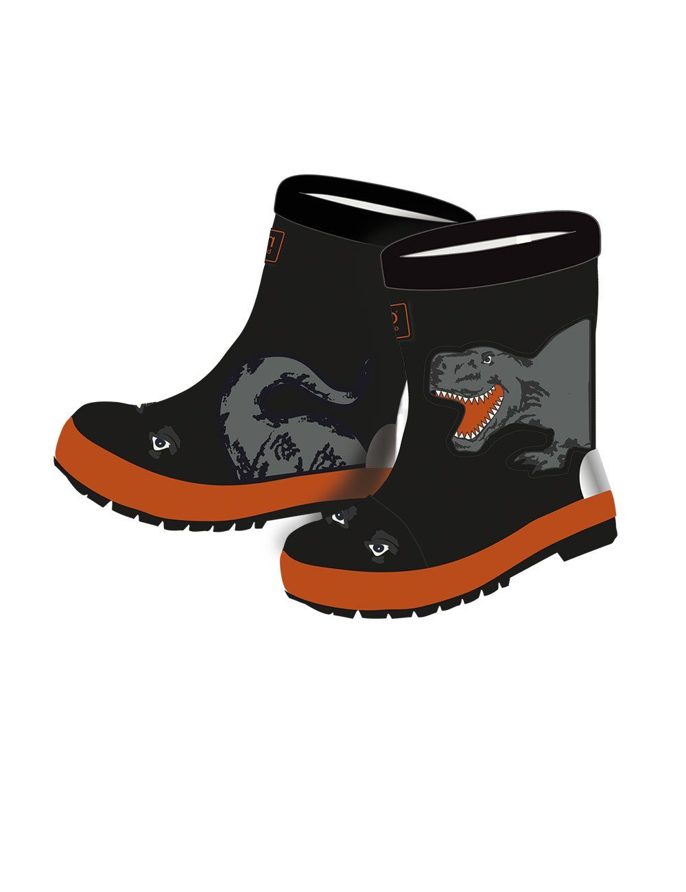 MAXIMO MaxiMo Kinder Gummistiefel DINO 13203-973000 schwarz/rabbit Gummistiefel