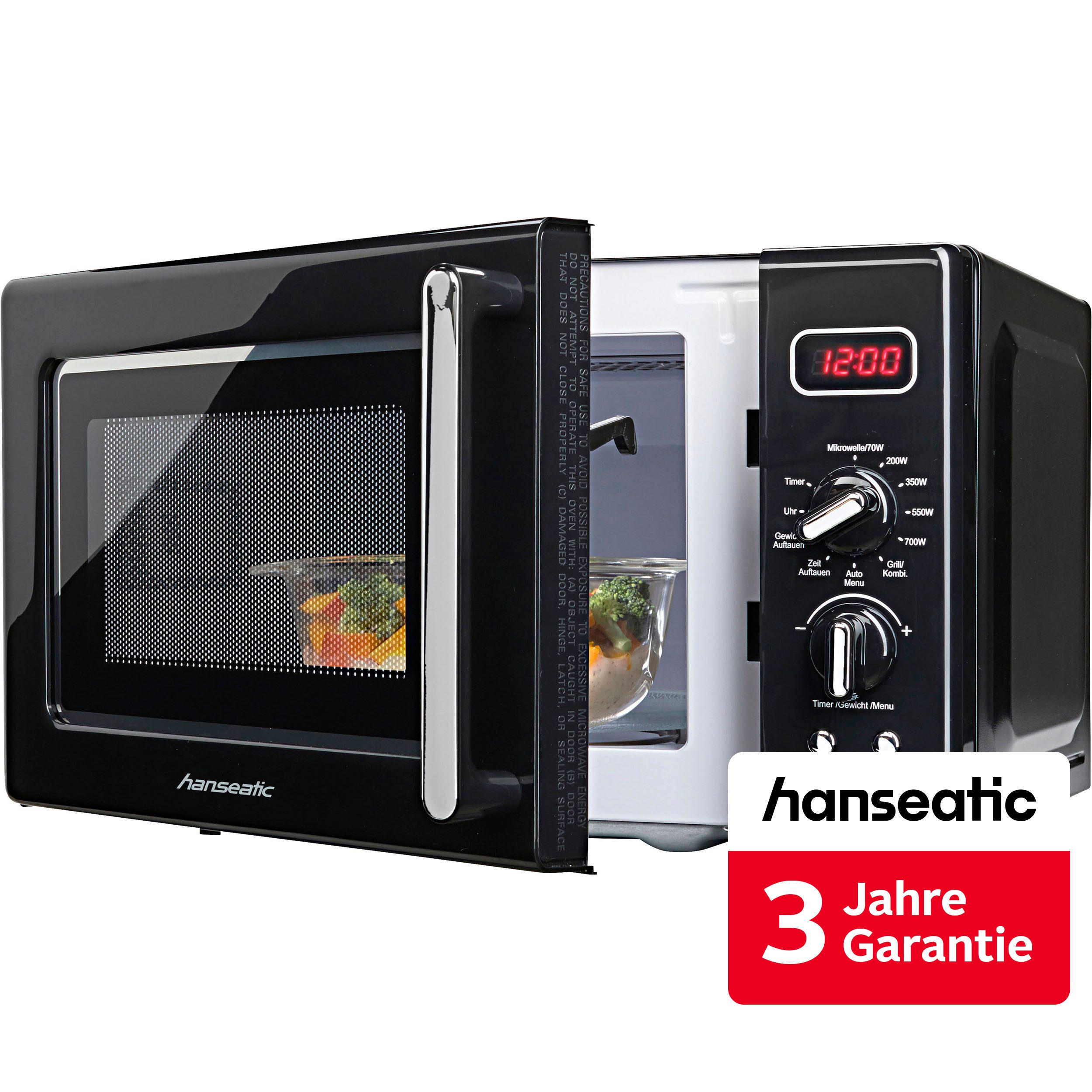 Hanseatic Mikrowelle AG720CE6-PM, Grill, Mikrowelle, 20 l, inkl. 3 Jahre Herstellergarantie