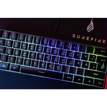 Surefire SureFire 60 % Mechanische RGB–Tastatur, Deutsch Tastatur (Beleuchtet, Multimediatasten)