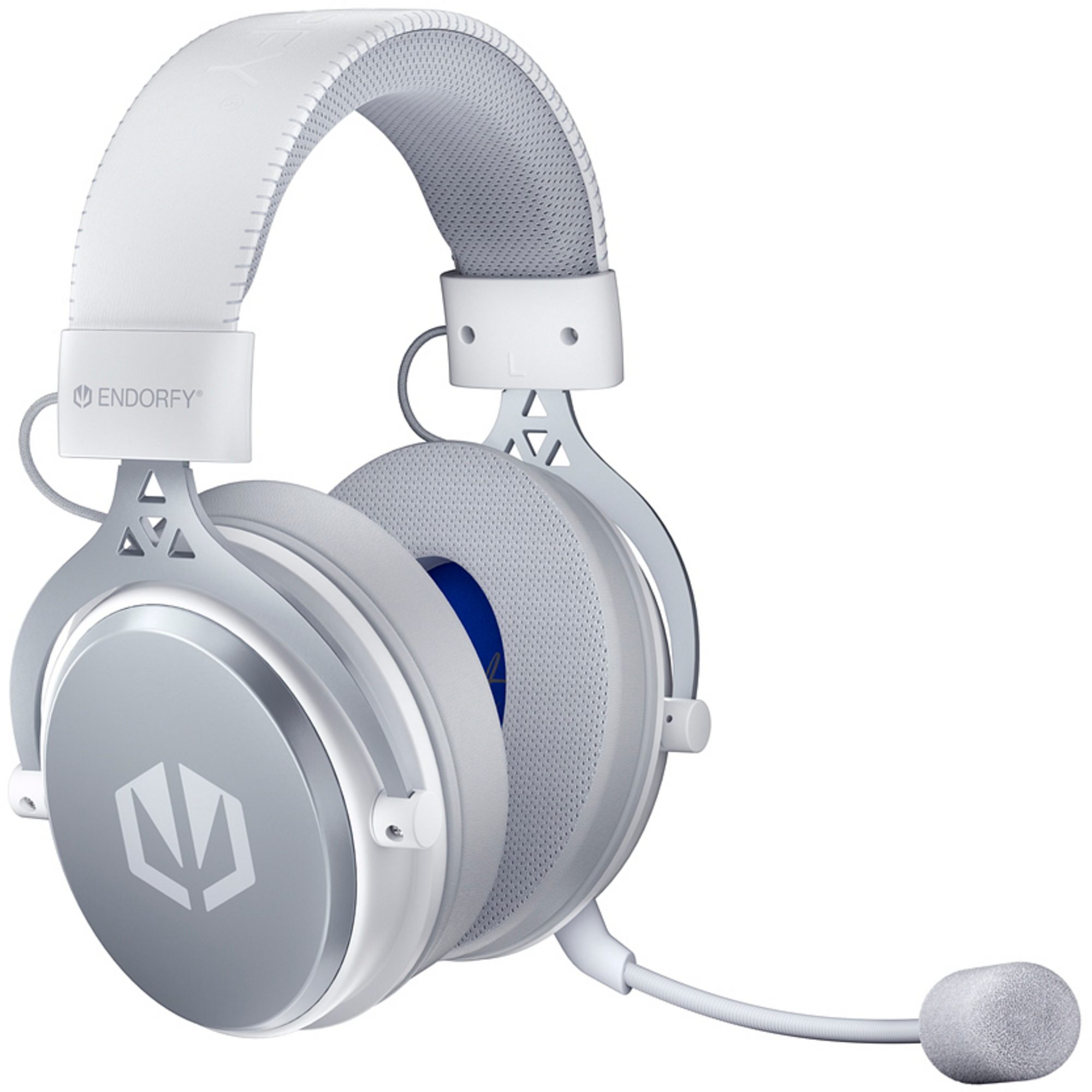 ENDORFY ENDORFY VIRO Wireless Onyx White, Gaming-Headset, (USB--Dongle Headset (Mikrofon mit aktiver ENC-Geräuschreduzierung, Hybridmodus (2,4 GHz + Bluetooth), Schaumstoff-Pop-Filter, Xear Surround (Mehrkanal-Sound mit 5.1 oder 7.1), ENDORFY Viro Studio Software, Integrierter Equalizer, Status-LED und Tonsignale, Hybride Ohrpolster (atmungsaktiver Stoff mit akustisch isolierendem Kunstleder), Memory-Schaumstoff, Aluminium-Kopfbügel, Hybridmodus, Schnellladen)