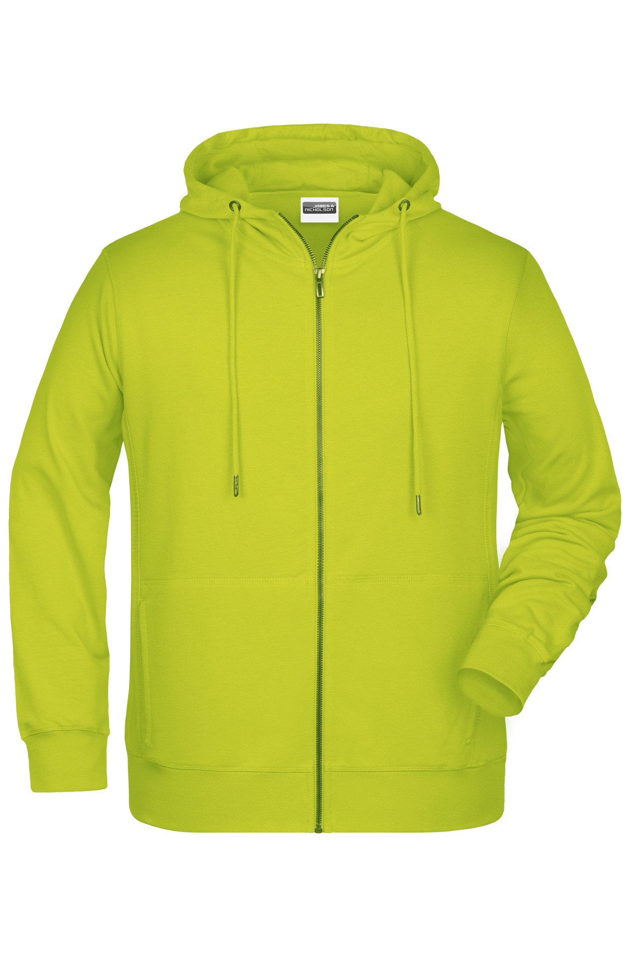 James & Nicholson Kapuzensweatjacke Sportliche Herren Sweatjacke aus Bio-Baumwolle 8026 Hochwertige French-Terry Qualität
