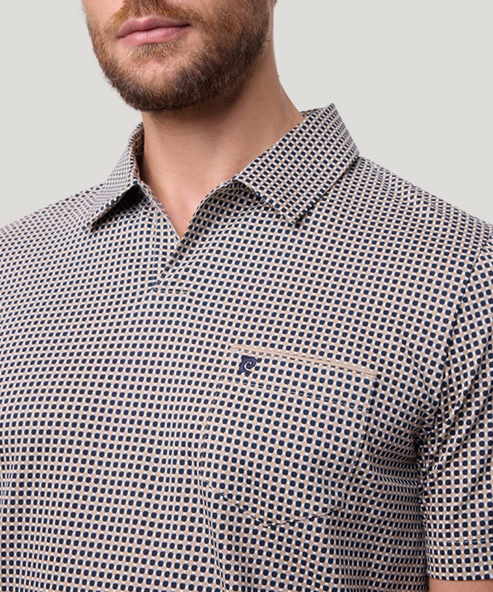 Pierre Cardin Poloshirt Poloshirt ohne KN mit geometrischem Muster