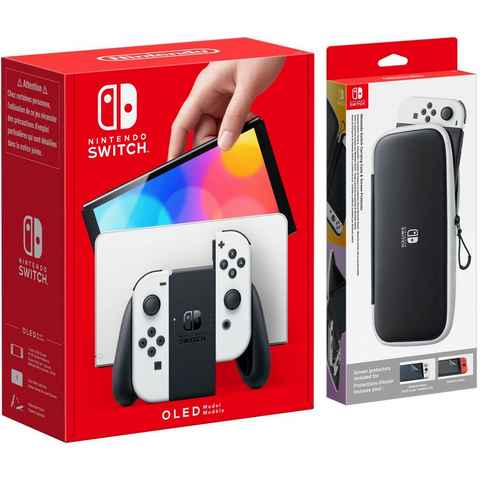 Nintendo Switch, OLED-Modell + Schutzfolie & Tasche