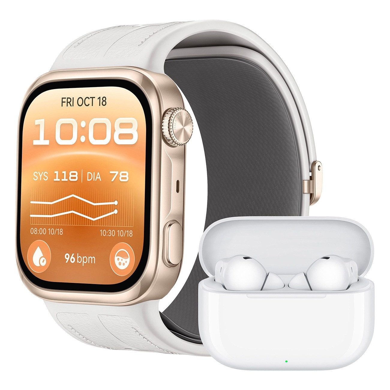 Huawei Watch D3 Bundle Smartwatch, Blutdruckmessung in medizinischer Qualität