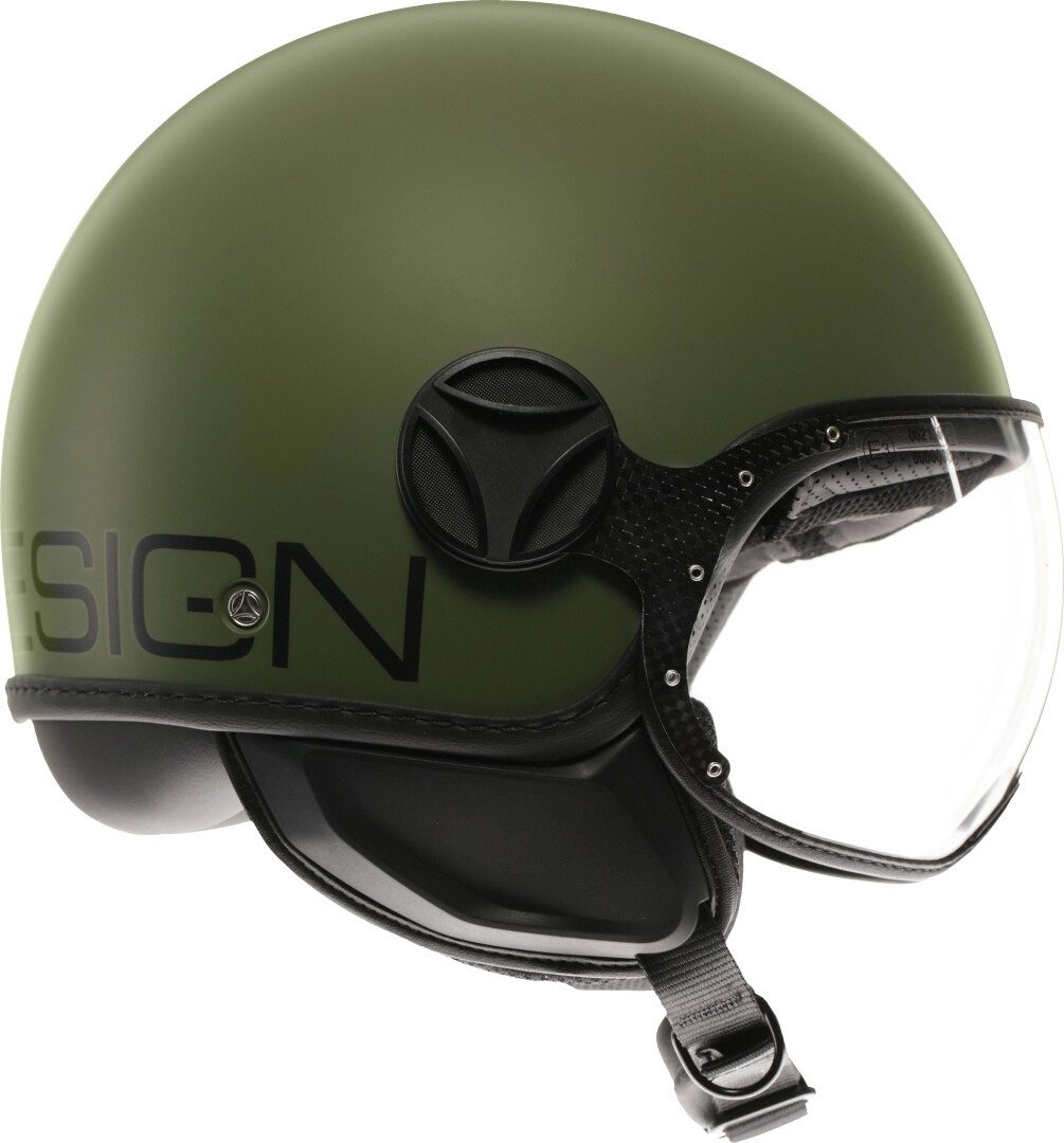 Momo Motorradhelm FGTR Classic Mono S26 Jethelm, vorbereitet für Kommunikationssystem