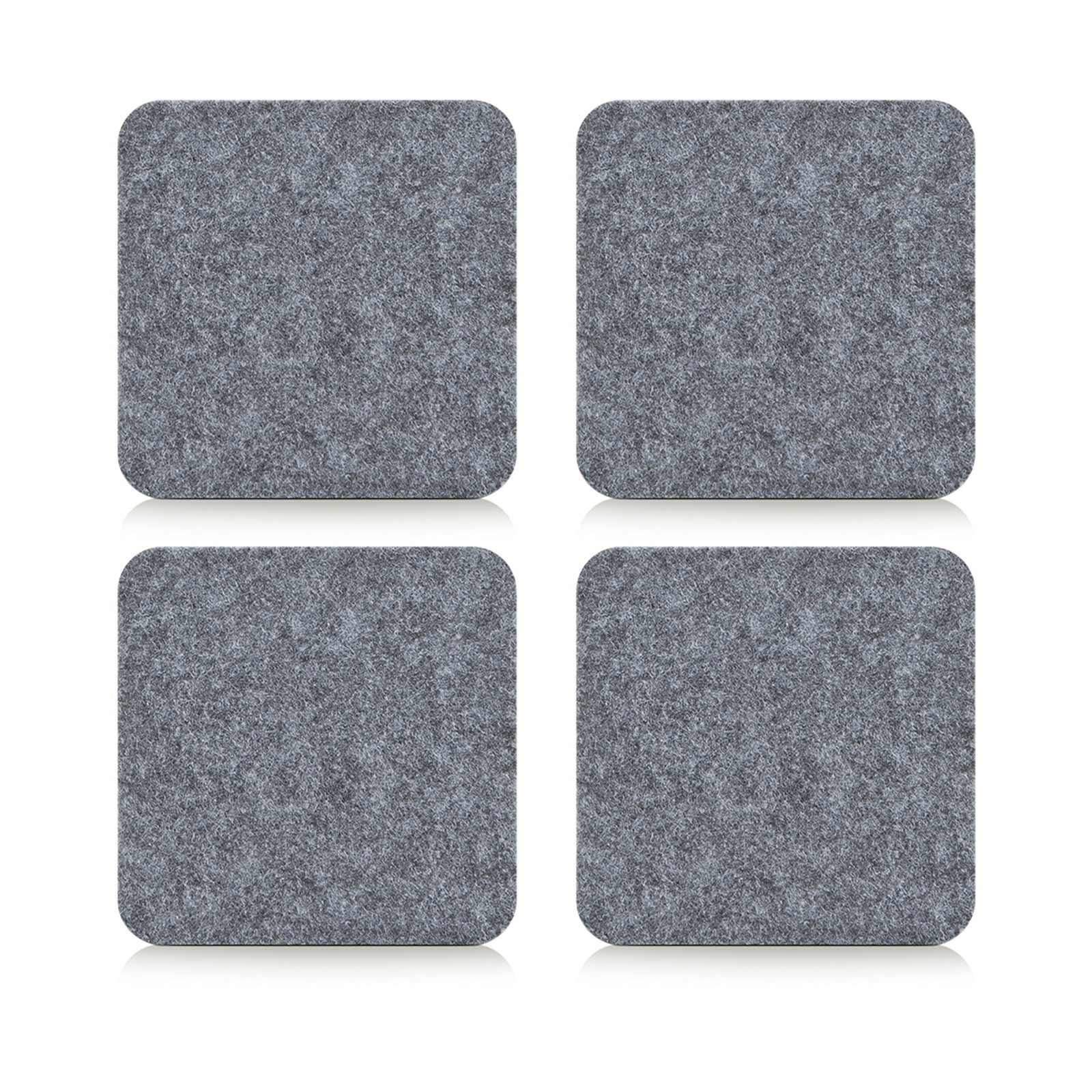 Zeller Present Glasuntersetzer Glasuntersetzer 4er-Set Filz quadratisch, Set, 4-tlg., Zeller Present Glasuntersetzer 4er-Set Filz quadratisch