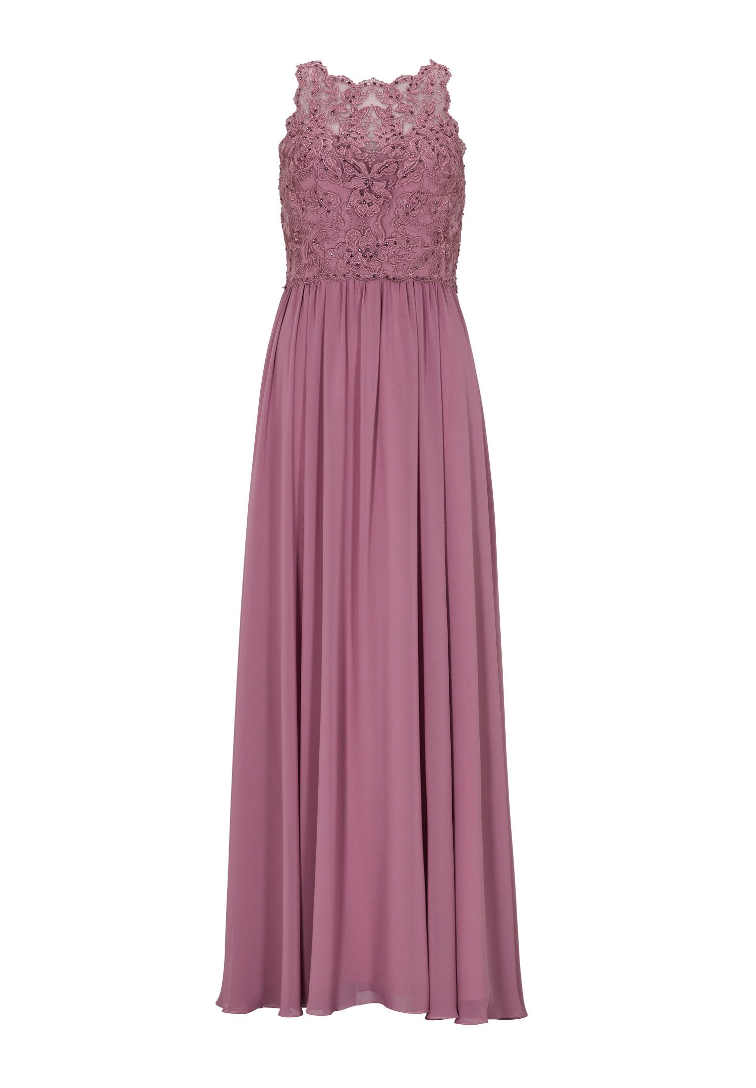 Abendkleid - High-closed-Abendkleid mit floraler Spitze