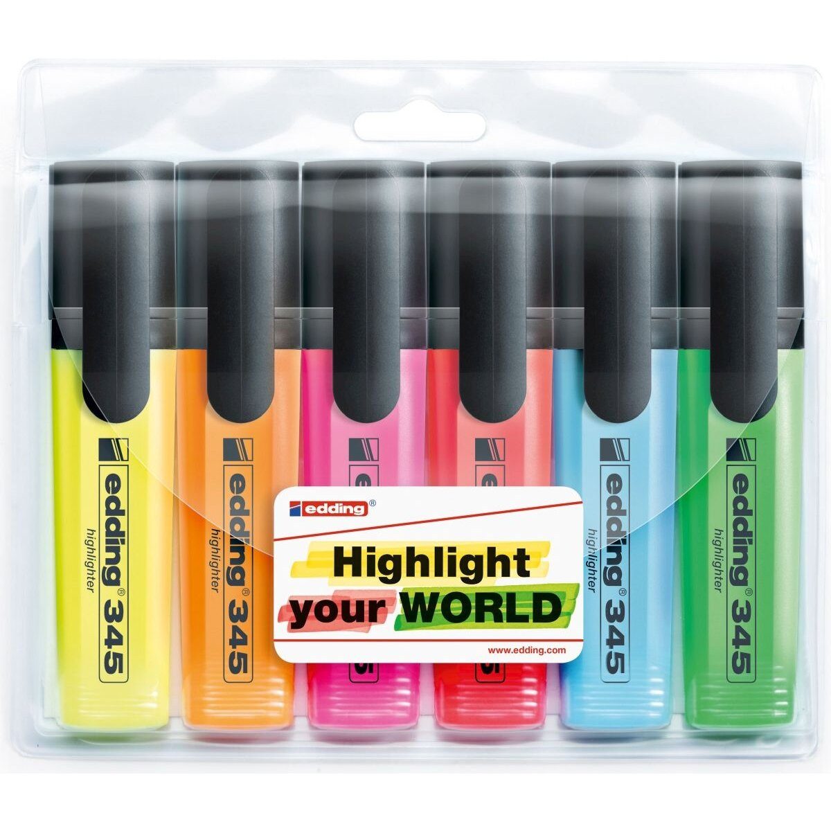 edding Marker Textmarker edding 345 highlighter sortiert VE=6 Stück