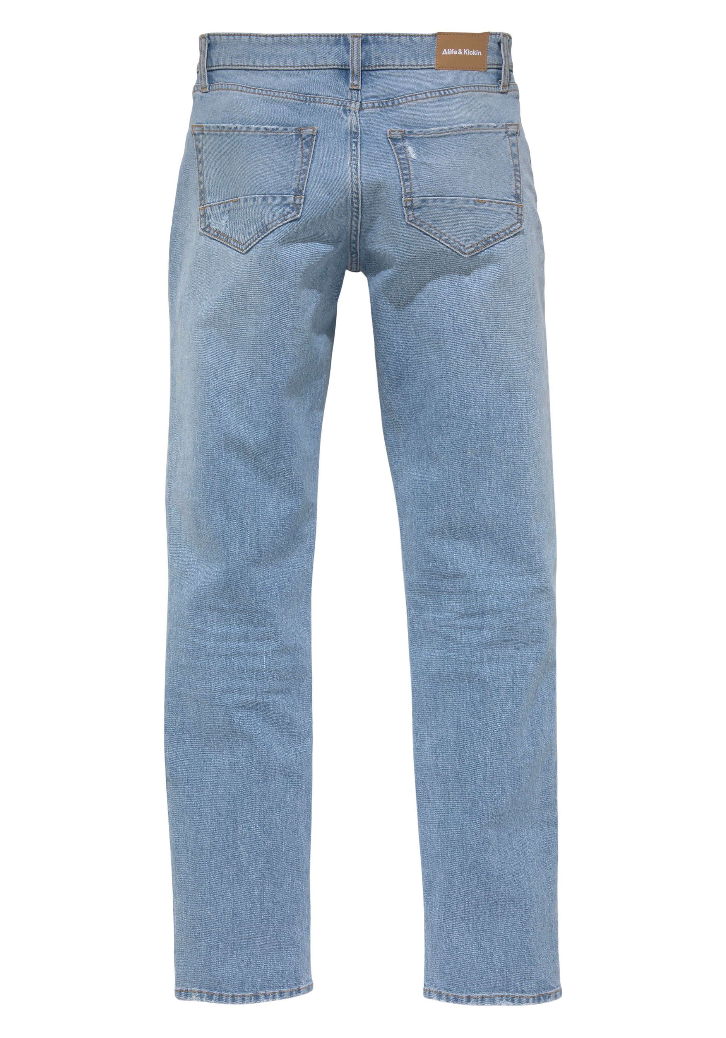 Alife wassersparende Straight-Jeans ColinAK blue durch used Ozon Kickin Wash & Ökologische, Produktion