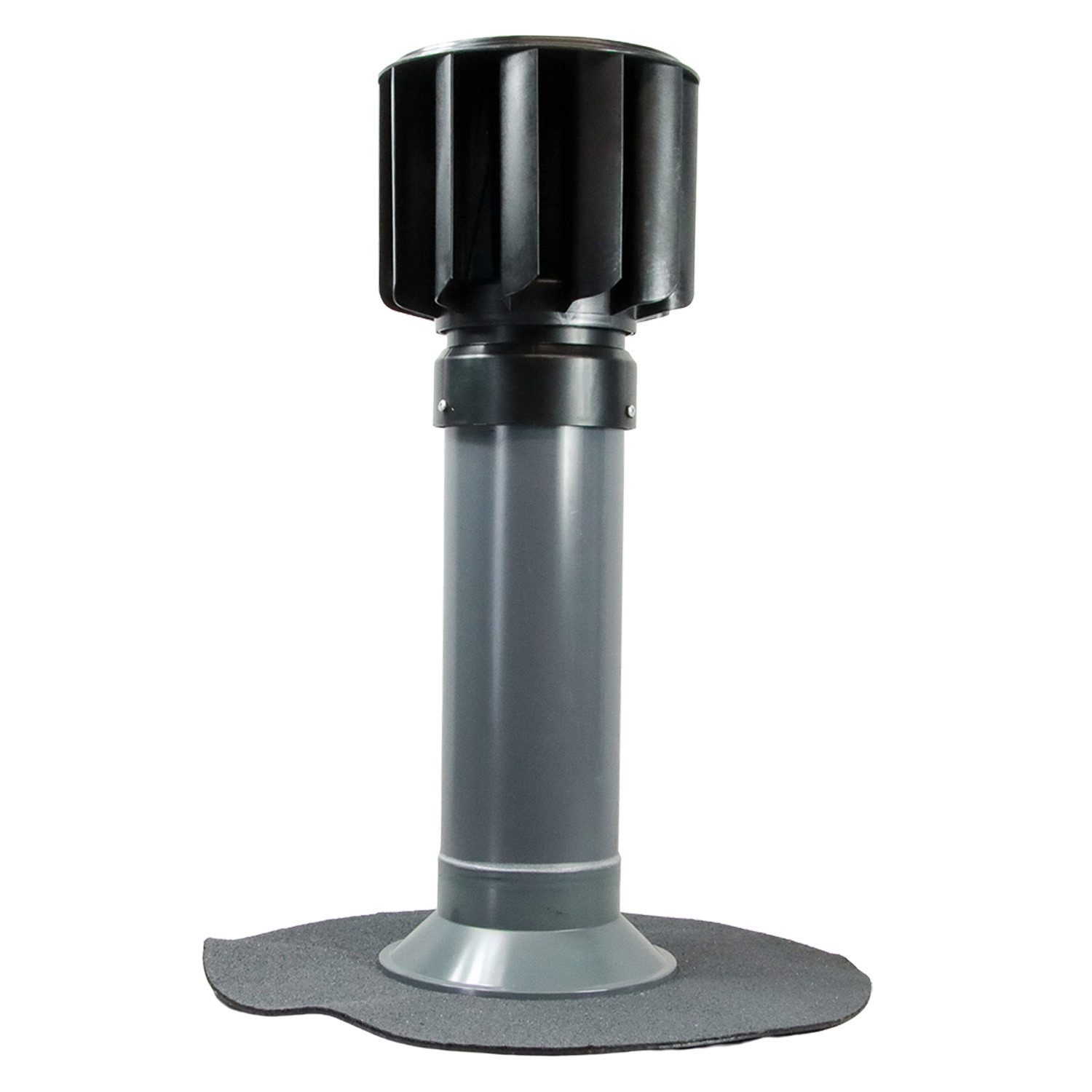 FLECK Dachdurchführung FLECK Flachdach Zwangslüfter mit windgetriebenem Rotor Bitumen, Bitumen