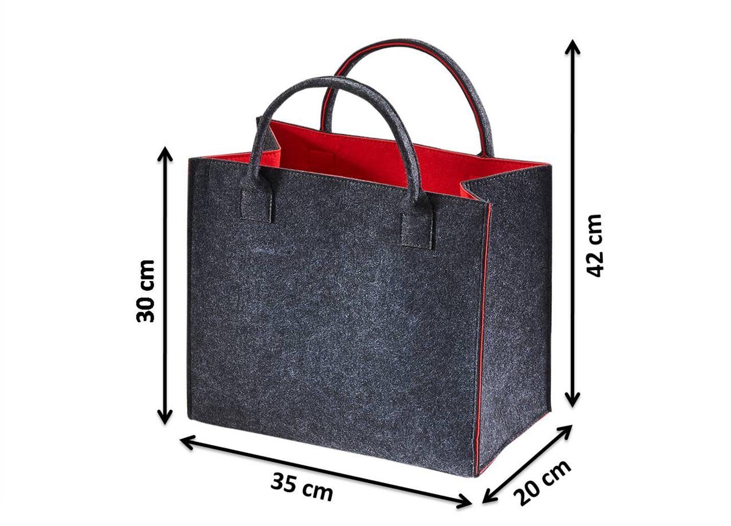 Kobolo Einkaufsshopper Filztasche außen grau meliert günstig online kaufen