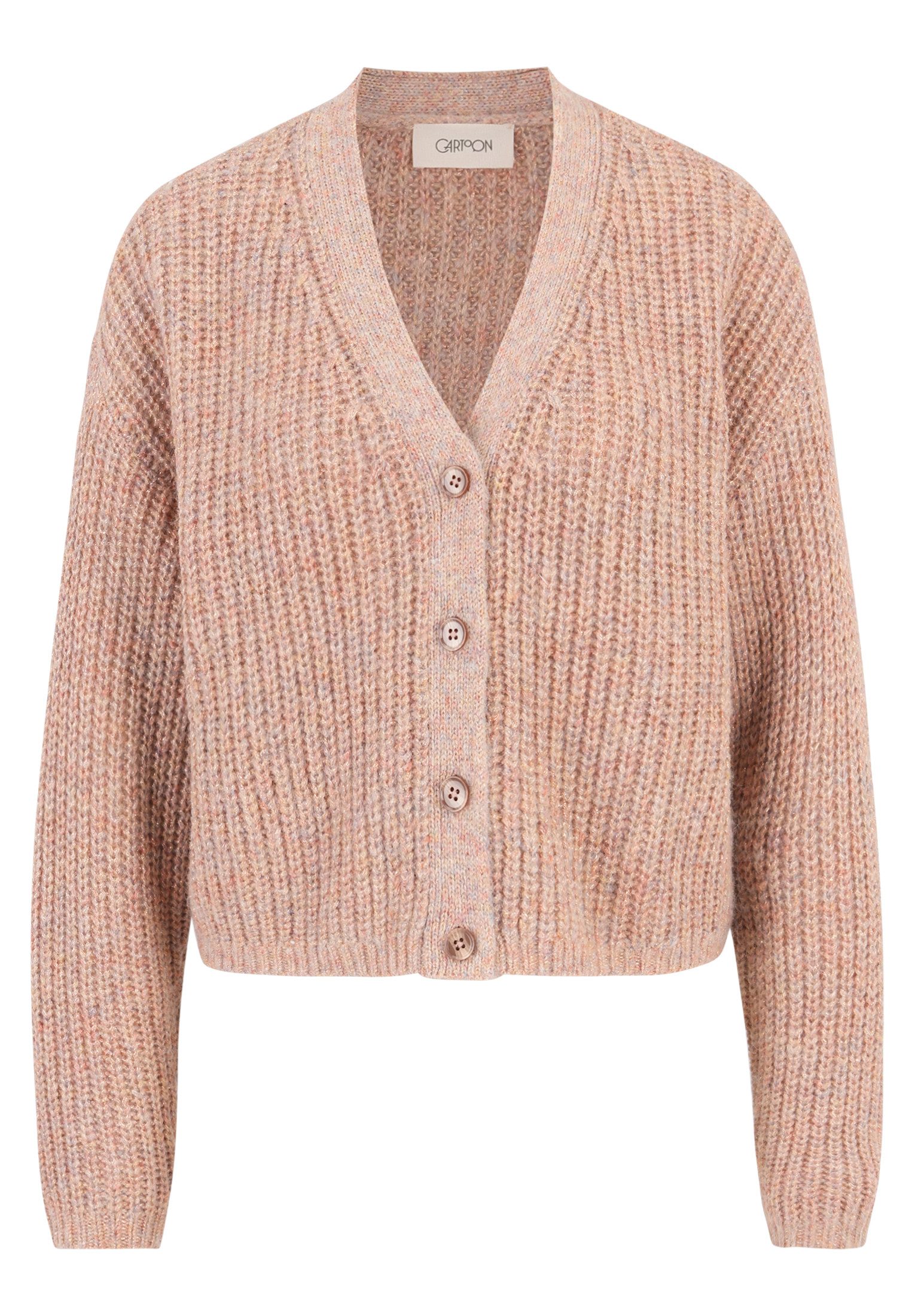 Cartoon Strickjacke Cartoon Strick-Cardigan mit V-Ausschnitt günstig online kaufen