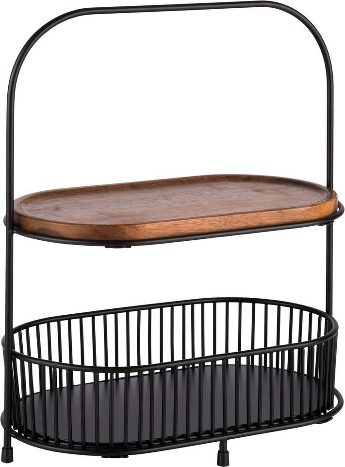 APS Etagere All-Rounder, Massivholz, Metall, Antirutsch-Füße