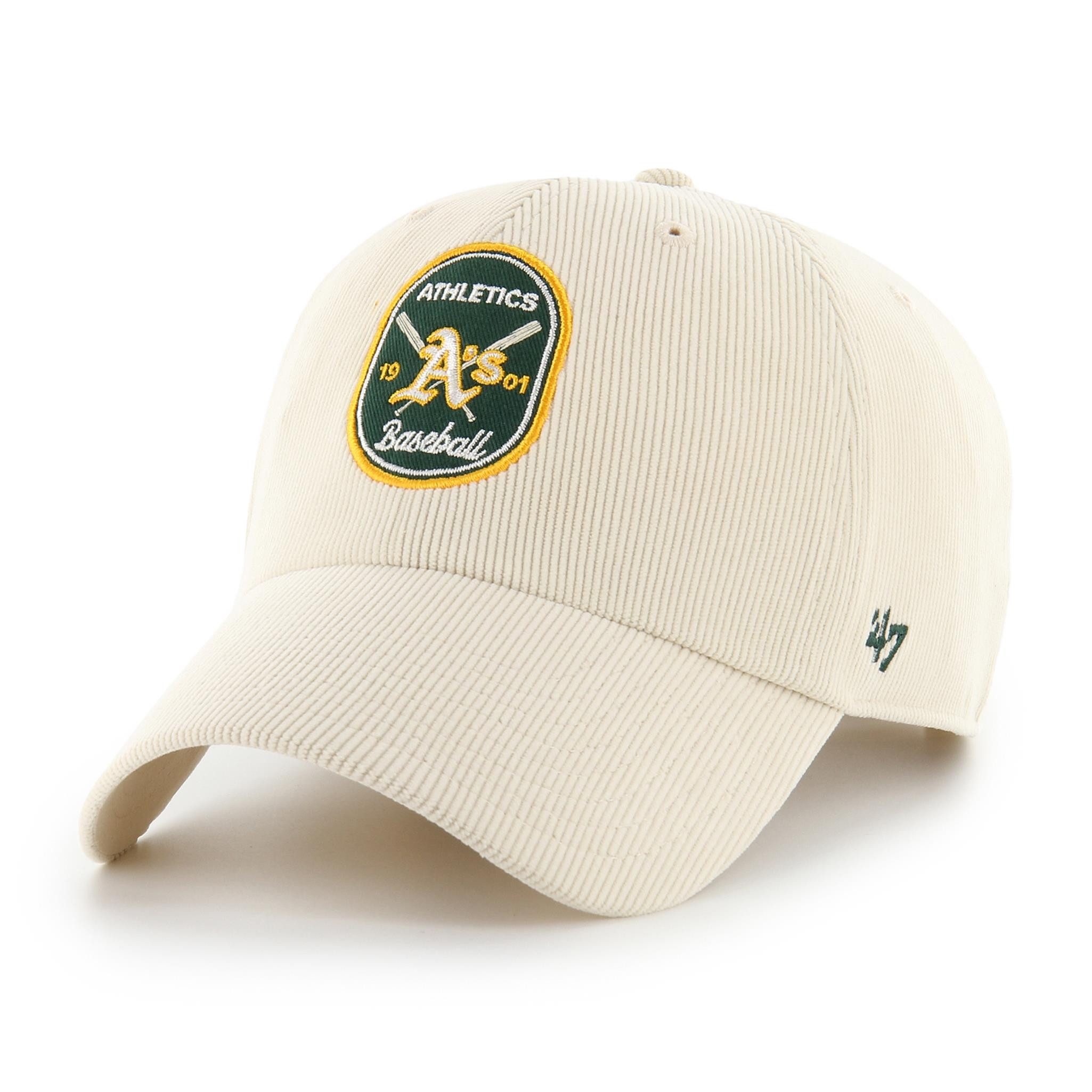 Baseball Cap '47 Brand Cap MLB Athletics Crosspatch Cord '47 CLEAN UP Natural