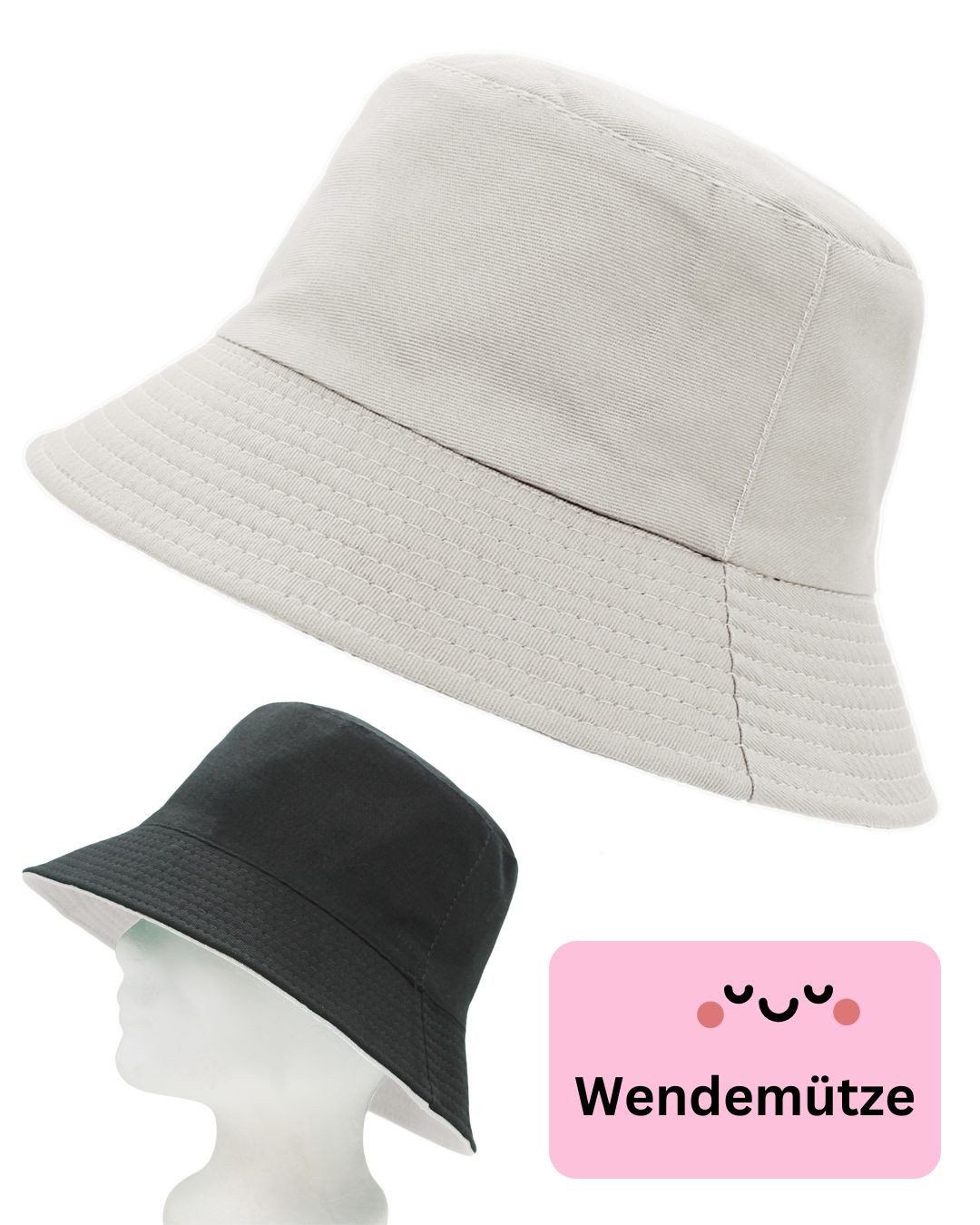 dy_mode Fischerhut Unisex Bucket Hat Herren Anglerhut Fischerhut Damen Mütze Wendemütze Wende Mütze