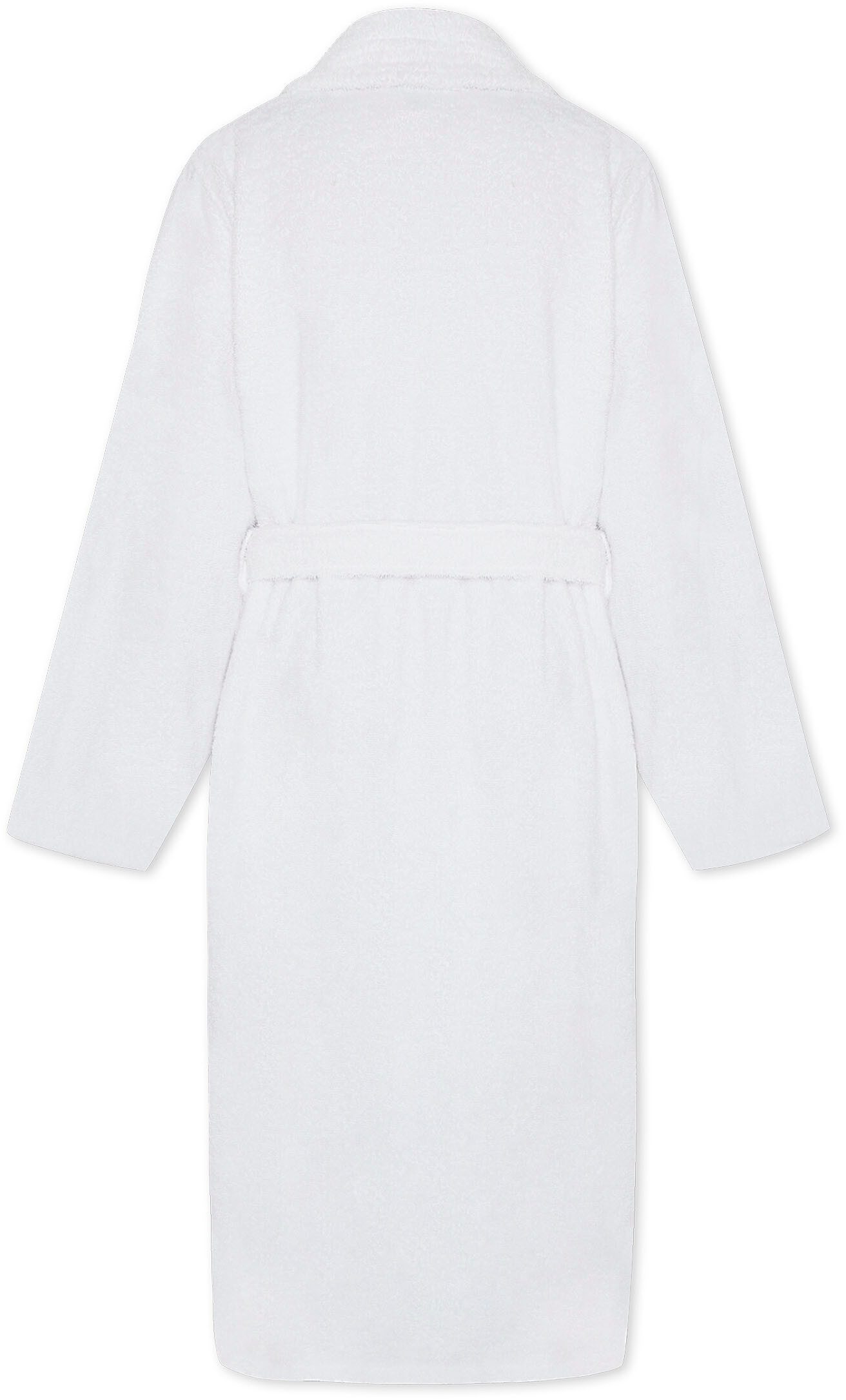Möve Unisex-Bademantel Basic, Walkfrottier, Schalkragen, Gürtel, mit Schalkragen